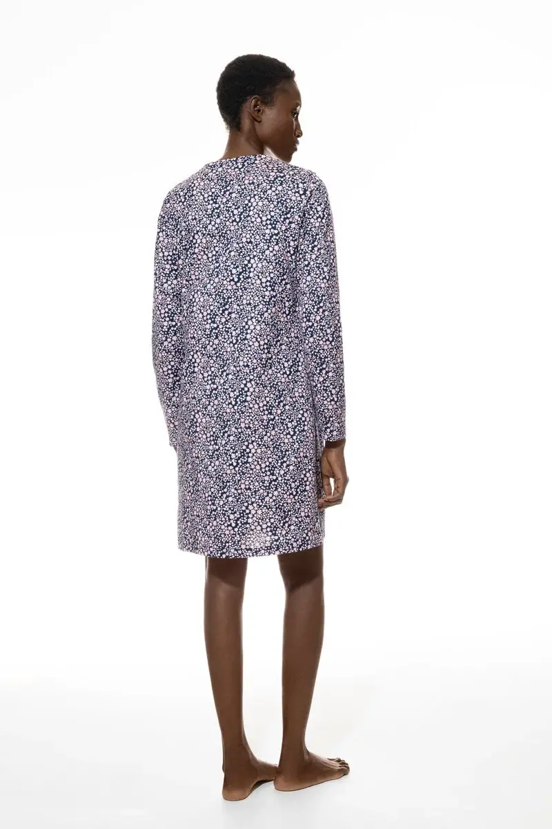 Merxx Nachthemd Langarm Serie Endless Blossom