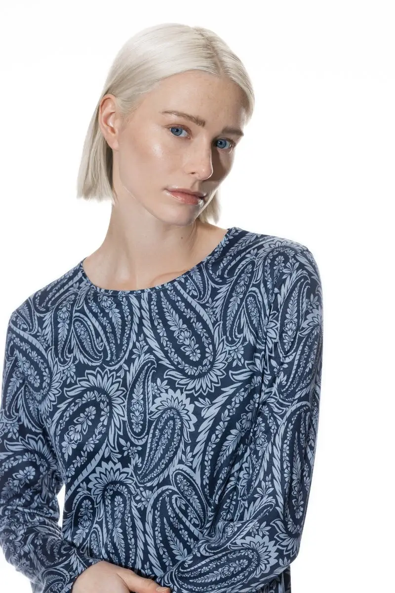 Merxx Nachthemd Langarm Serie Floral Paisley