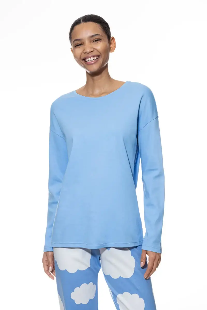 Merxx Pyjama Shirt langarm Serie Clouds