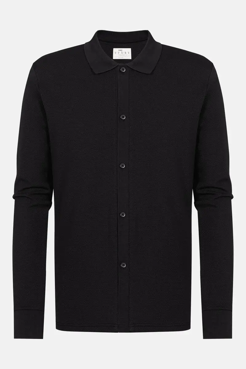 Merxx T-Shirt langarm Serie Maglia Jacquard