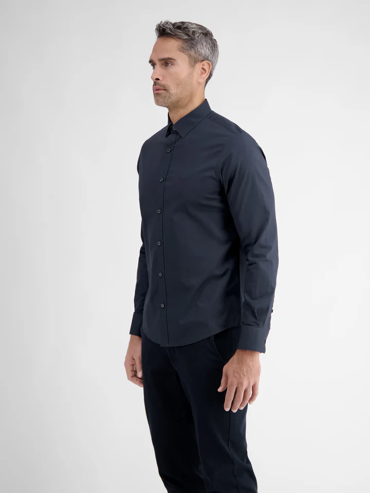 Lerros 2001050 BASIC POPLIN OVERHEMD (485 CLASSIC NAVY)