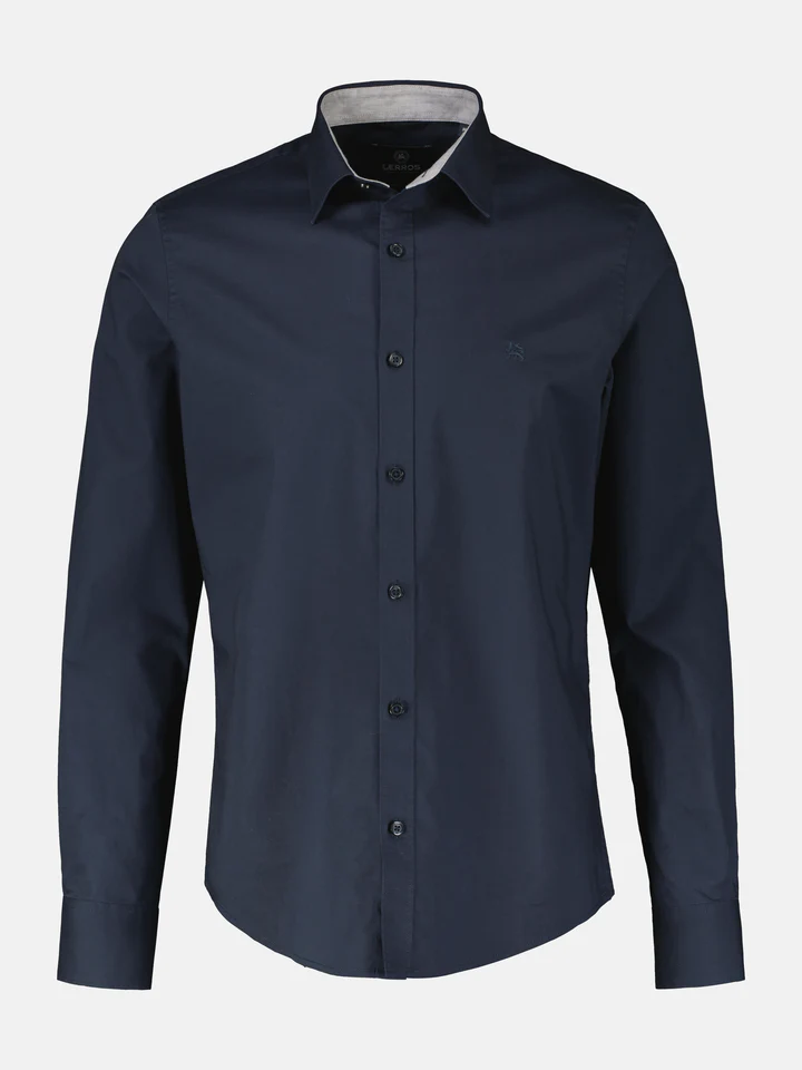 Lerros 2001050 BASIC POPLIN OVERHEMD (485 CLASSIC NAVY)