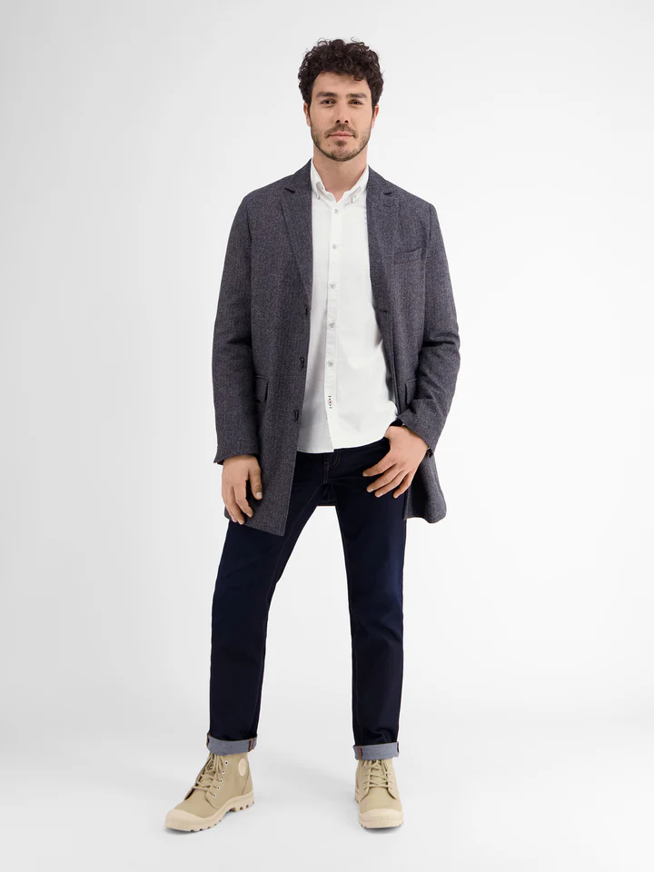 Lerros 2001120 OXFORD OVERHEMD EFFEN KLEUR (100 WHITE)