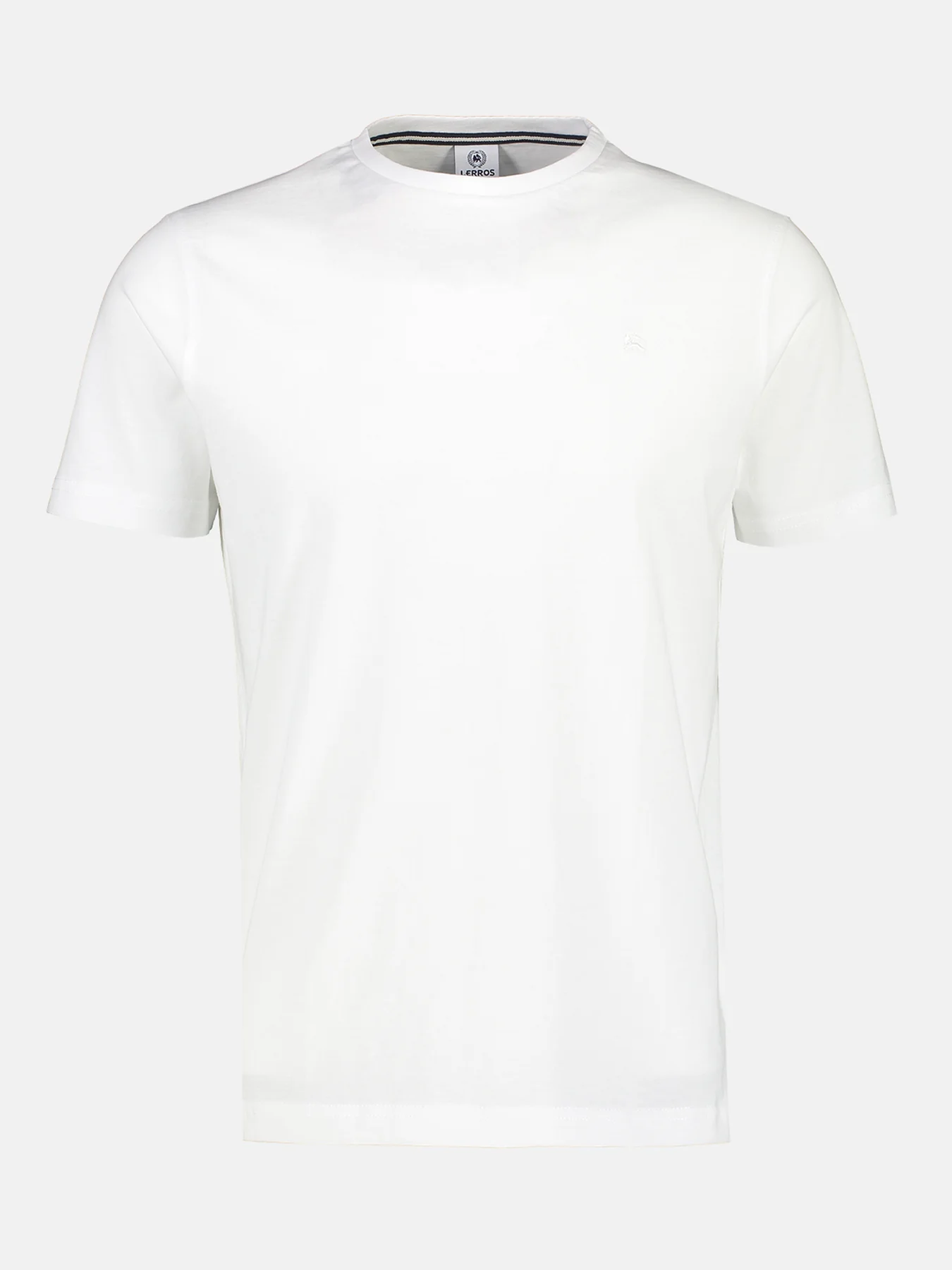 Lerros 2003000 KLASSIEK HEREN-T-SHIRT ME RONDE HALS (100 WHITE)