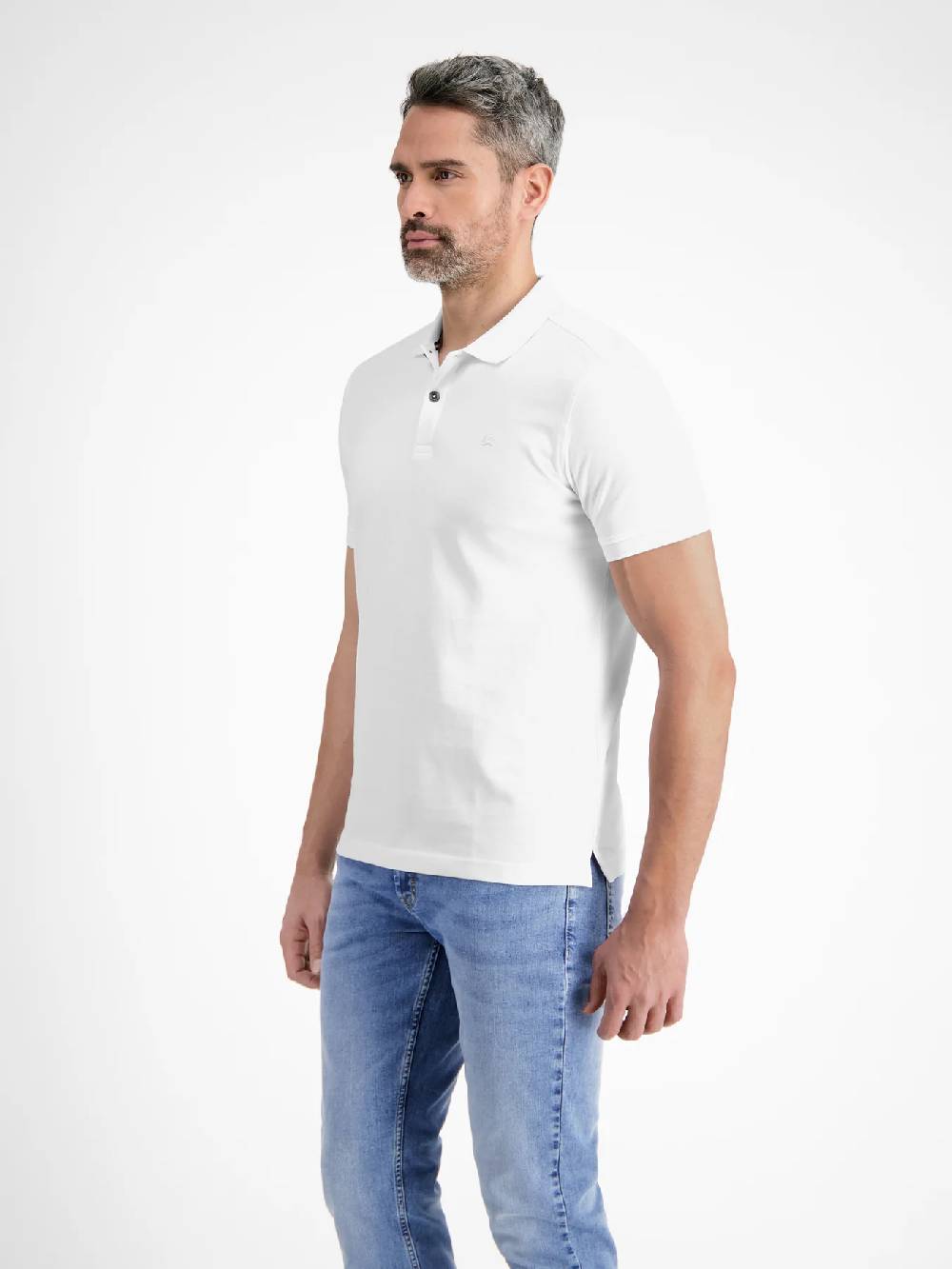 Lerros 2003200 BASIC POLOSHIRT EN PIQUÉKWALITEIT (100 WHITE)