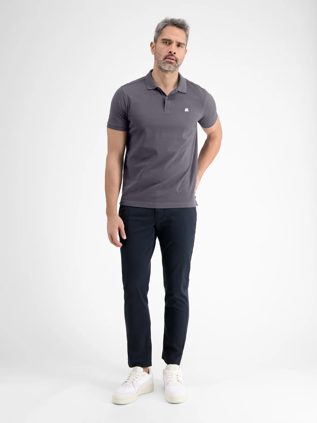 Lerros 2003200 BASIC POLOSHIRT EN PIQUÉKWALITEIT (269 ROCK GREY)