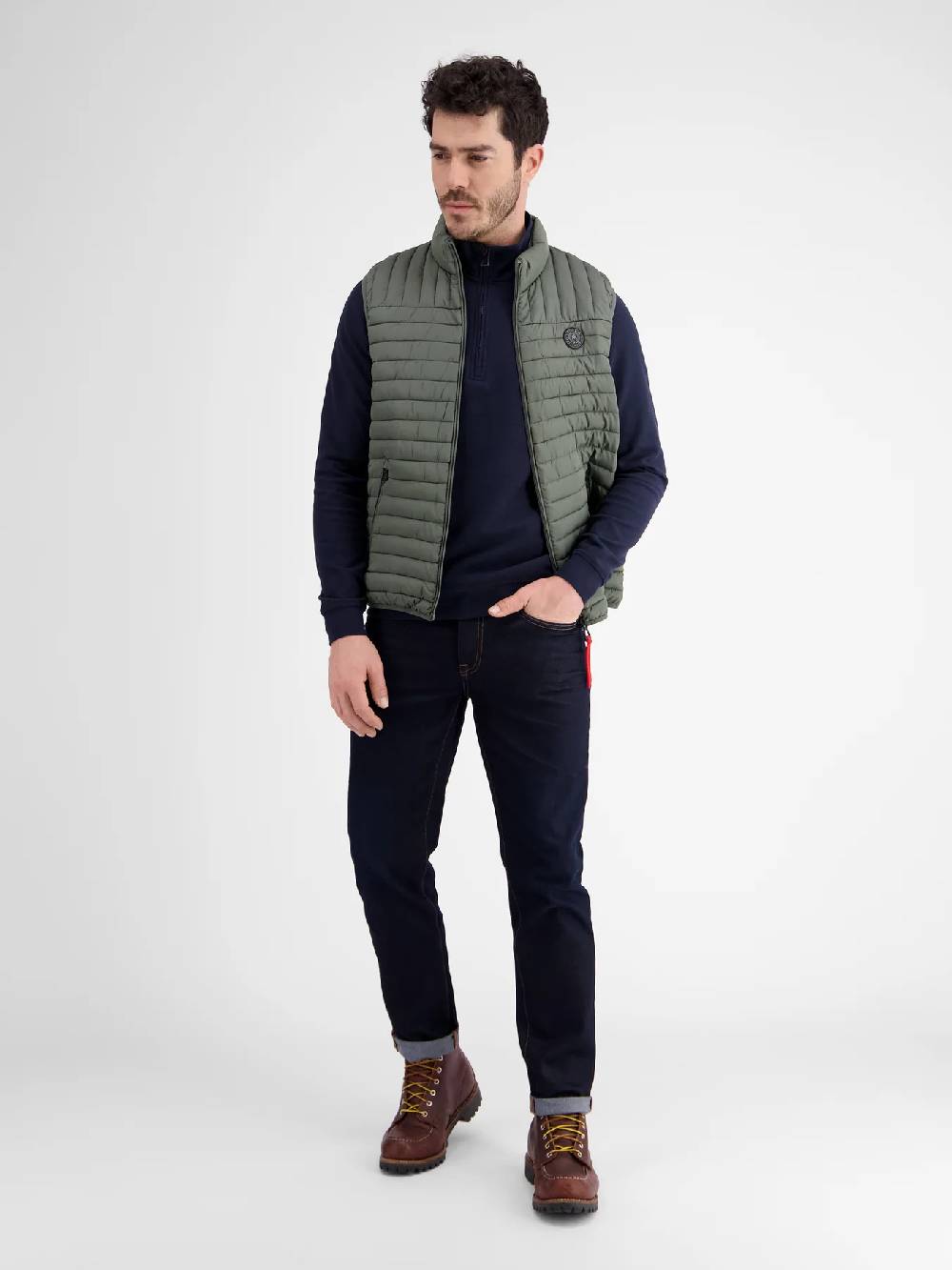 Lerros 2007341 LICHTGEWICHT VEST (618 MINERAL GREEN MELANGE)