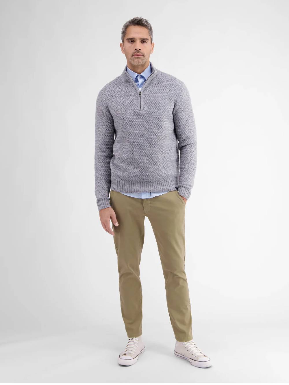 Lerros 2009166 CHINO MICROSTRUCTUUR SLIM FIT (730 SOFT BEIGE)