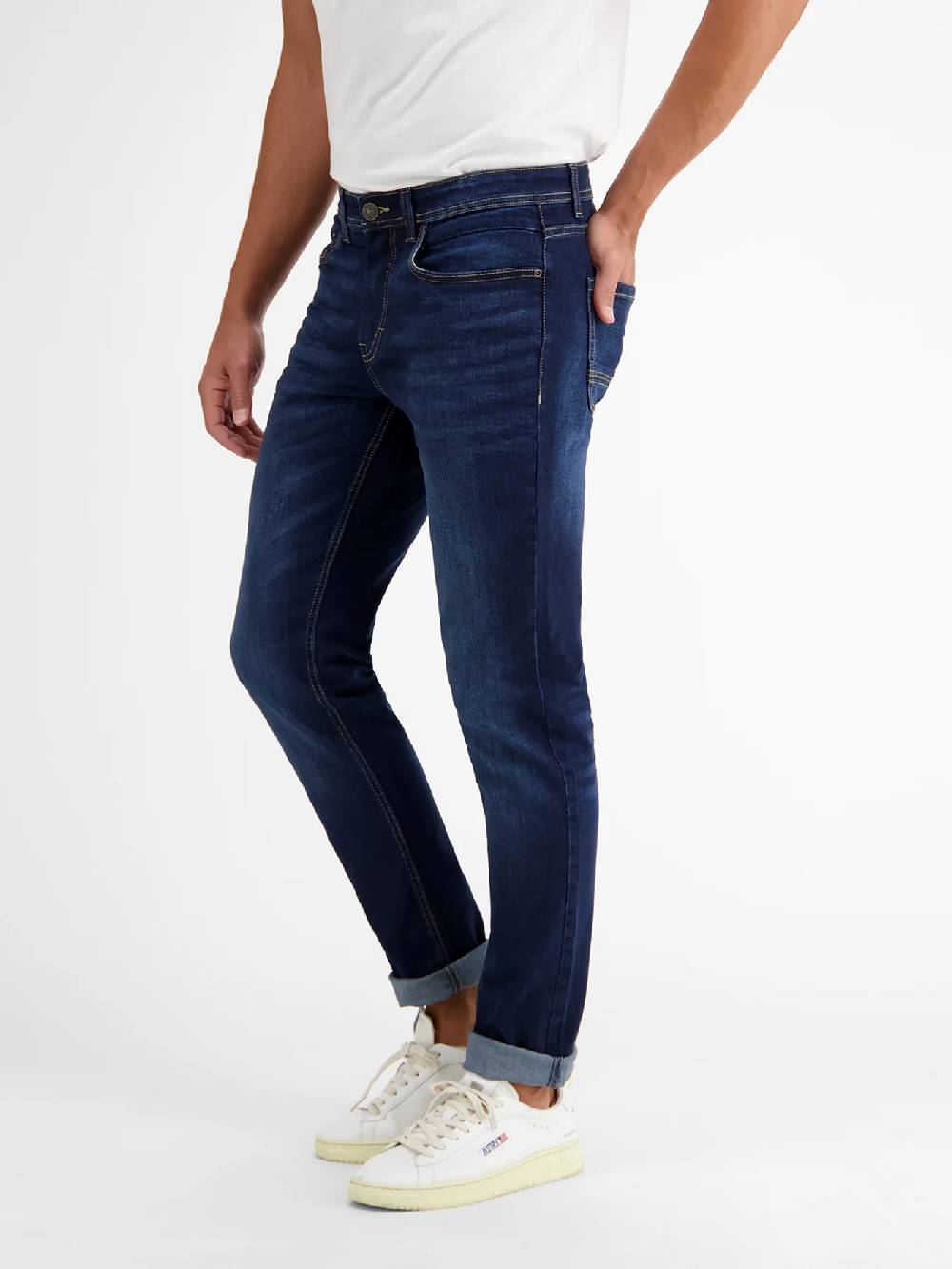 Lerros 2009329 BAXTER DENIM USED-LOOK RELAXED FIT (495 DARK BLUE)