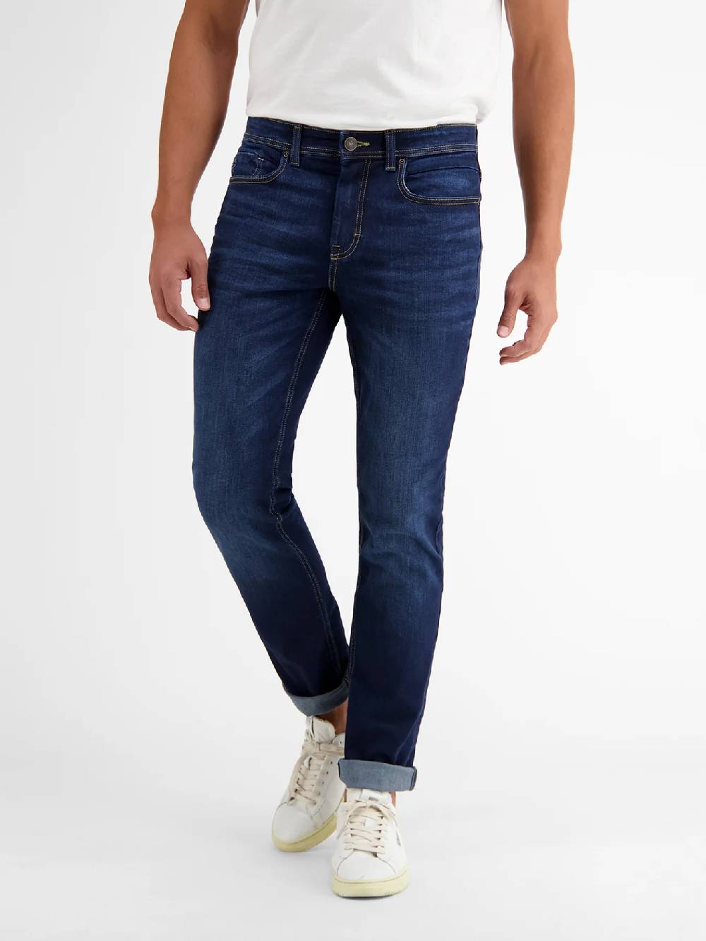 Lerros 2009329 BAXTER DENIM USED-LOOK RELAXED FIT (495 DARK BLUE)