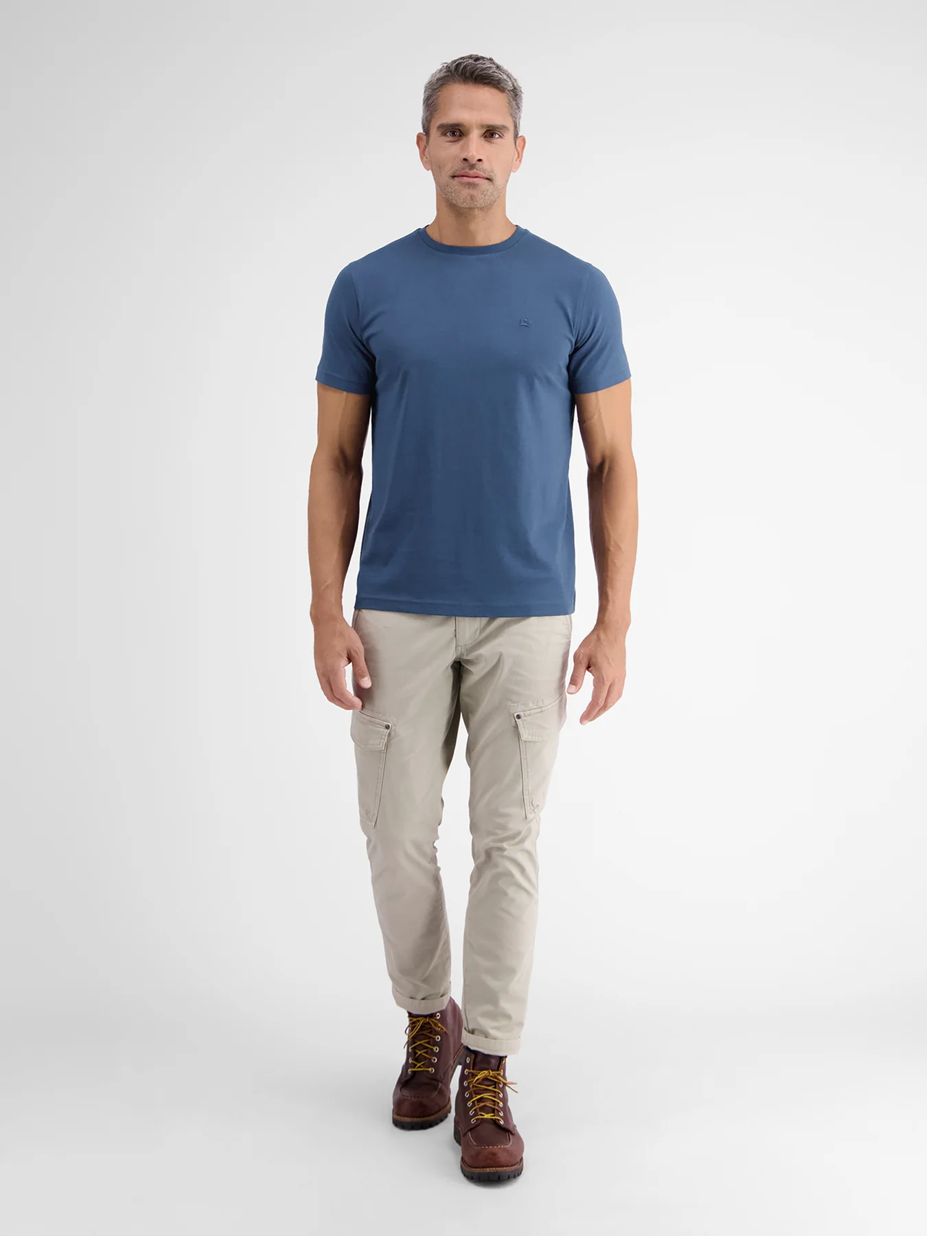 Lerros 23D3000 BASIC T-SHIRT IN VELE KLEUREN (448 STORM BLUE)