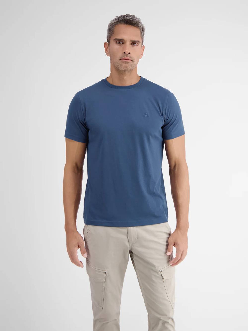 Lerros 23D3000 BASIC T-SHIRT IN VELE KLEUREN (448 STORM BLUE)