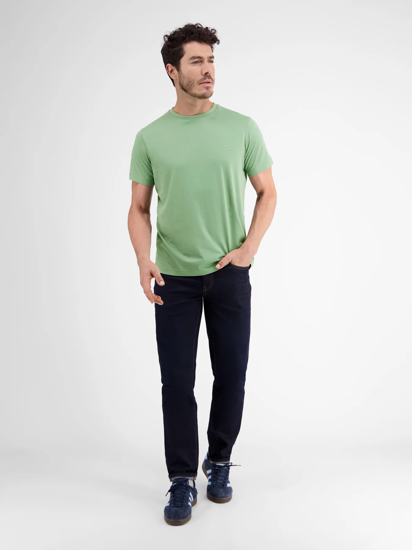 Lerros 23D3000 BASIC T-SHIRT IN VELE KLEUREN (612 SAGE GREEN)