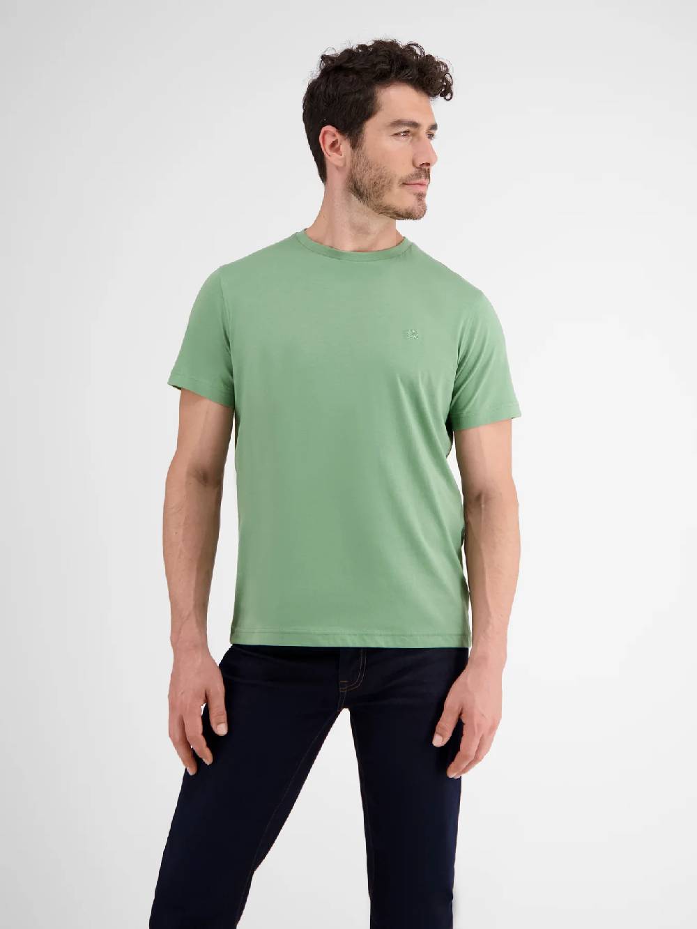 Lerros 23D3000 BASIC T-SHIRT IN VELE KLEUREN (612 SAGE GREEN)