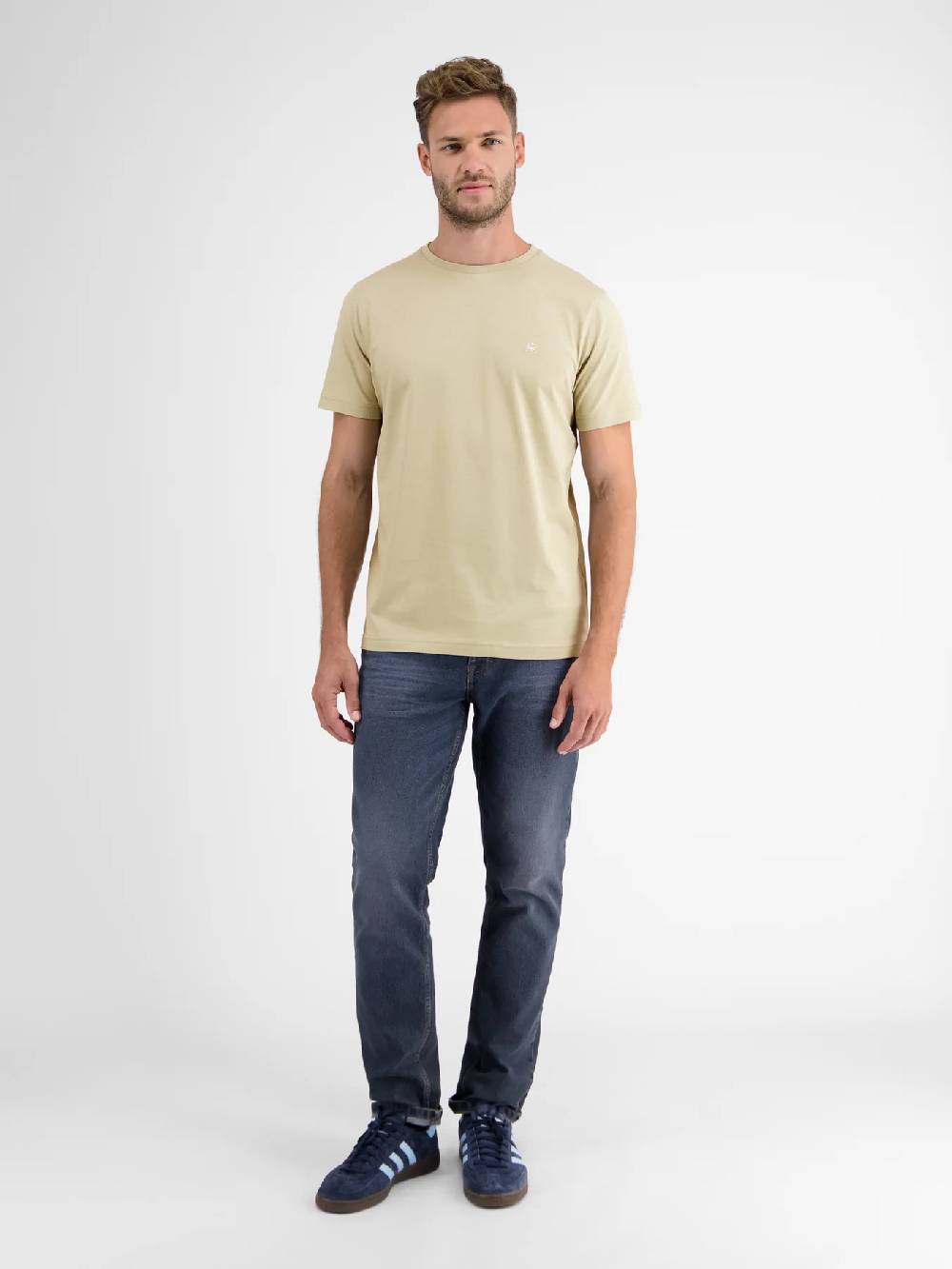 Lerros 23D3000 BASIC T-SHIRT IN VELE KLEUREN (707 SOFT STONE)