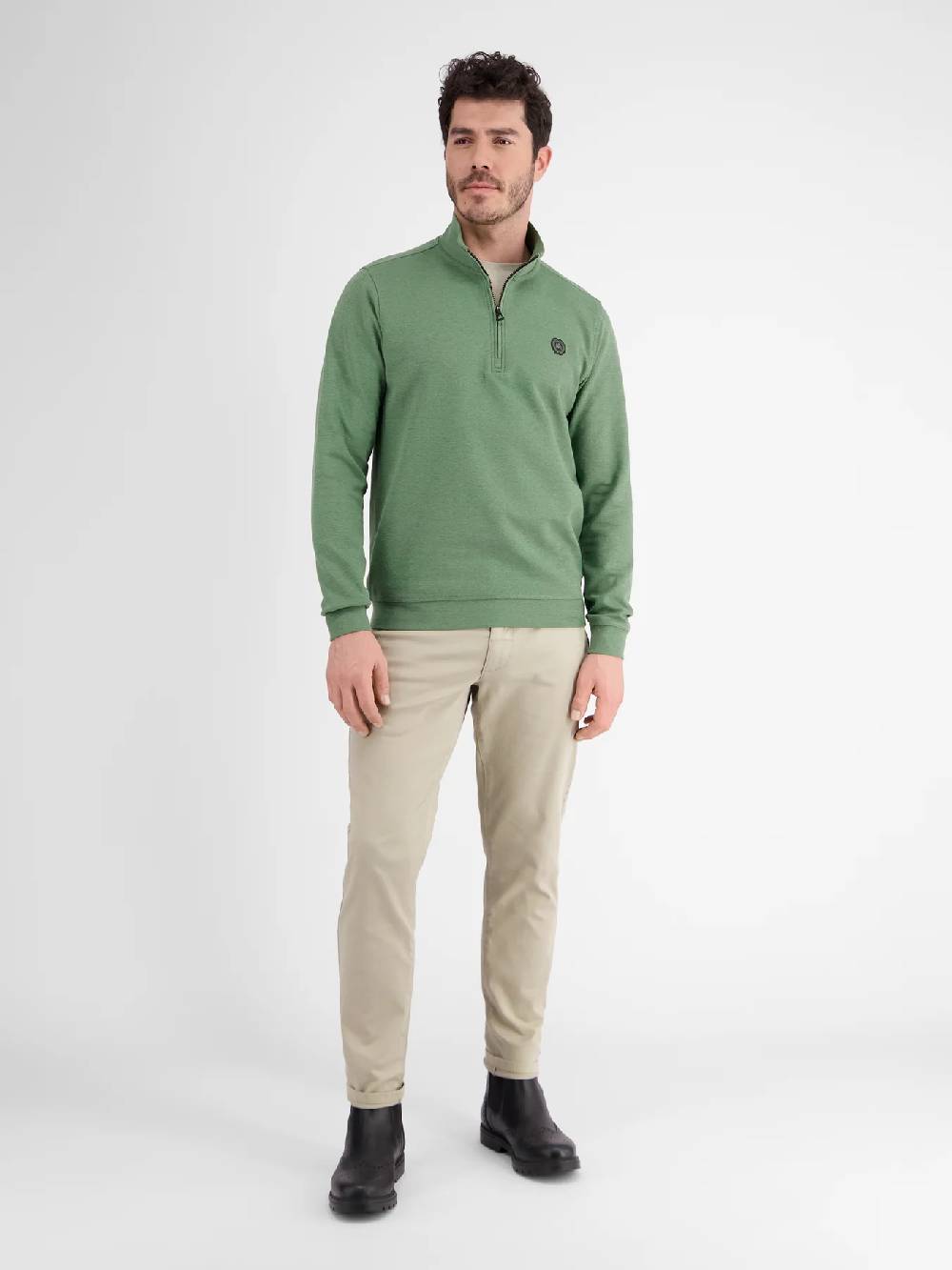 Lerros 23D4402 GESTRUCTUREERDE SWEATBROEK (612 SAGE GREEN)