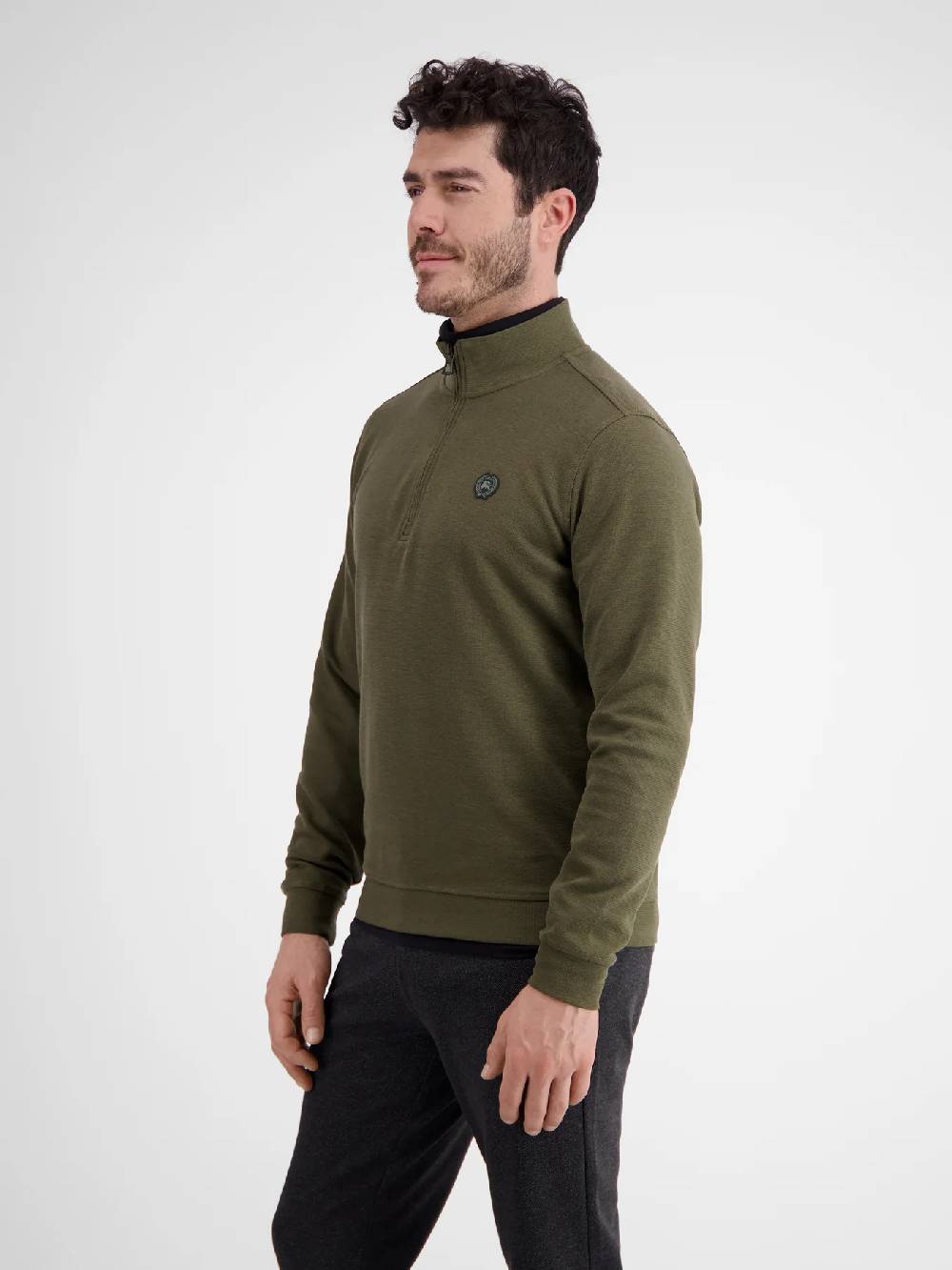 Lerros 23D4402 GESTRUCTUREERDE SWEATBROEK (659 AGED OLIVE)