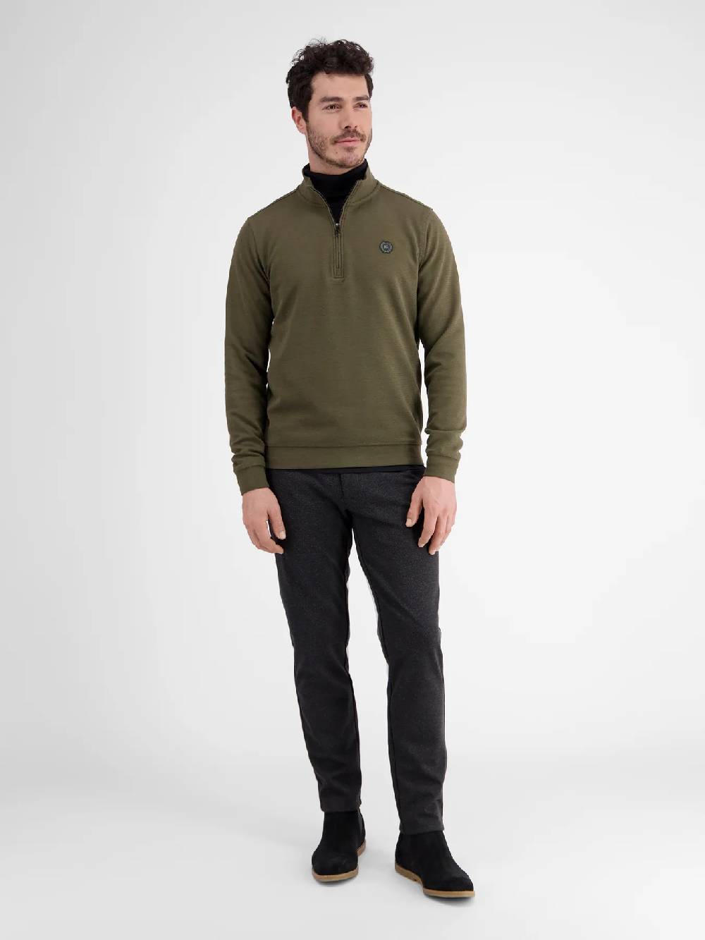 Lerros 23D4402 GESTRUCTUREERDE SWEATBROEK (659 AGED OLIVE)