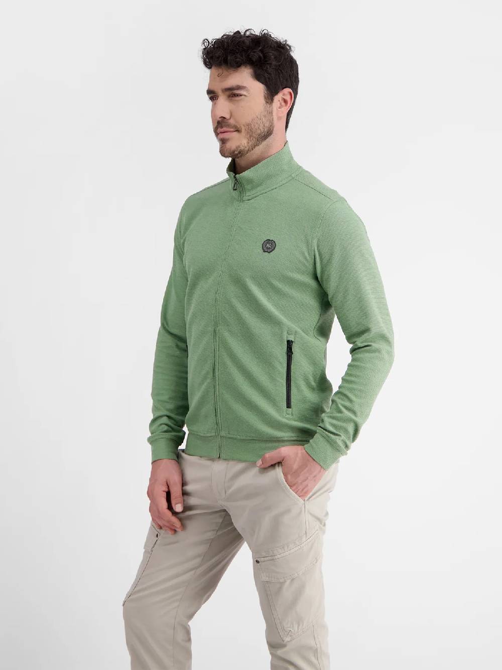 Lerros 23D4503 GESTRUCTUREERD SWEATJACK (612 SAGE GREEN)