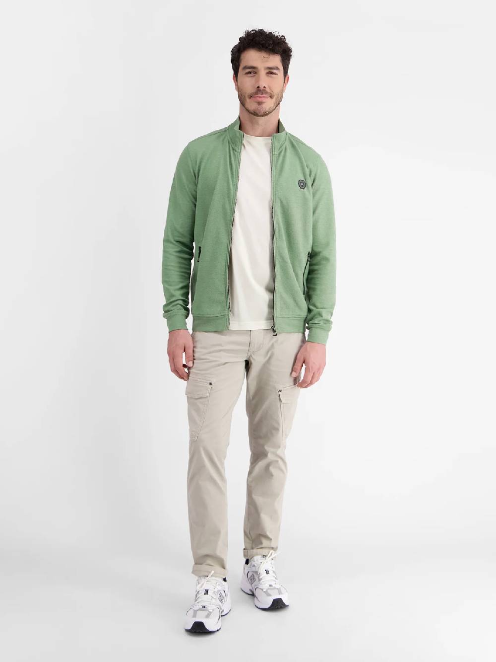 Lerros 23D4503 GESTRUCTUREERD SWEATJACK (612 SAGE GREEN)