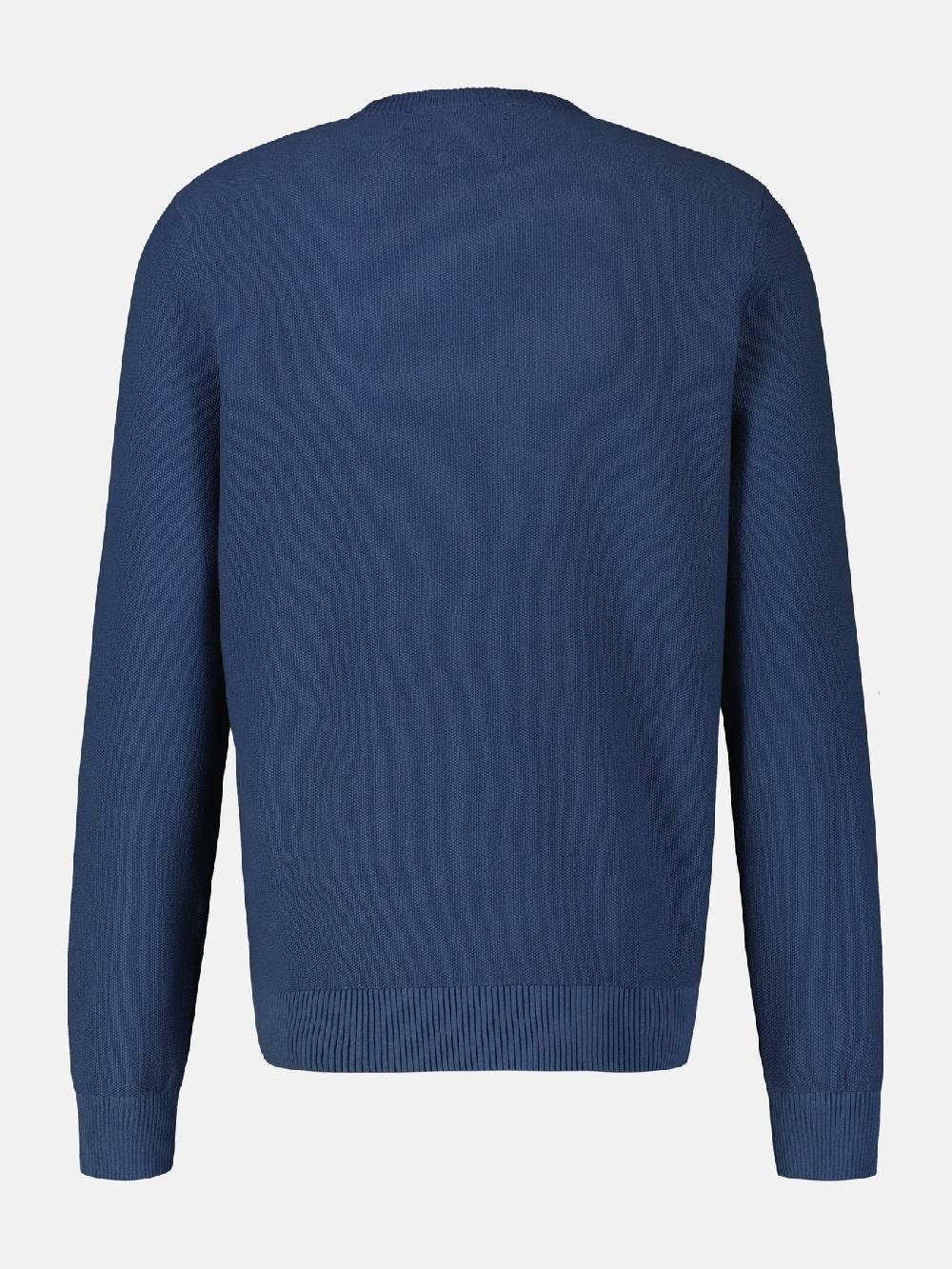 Lerros 23D5001 GEBREIDE TRUI MET RONDE HALS (448 STORM BLUE)