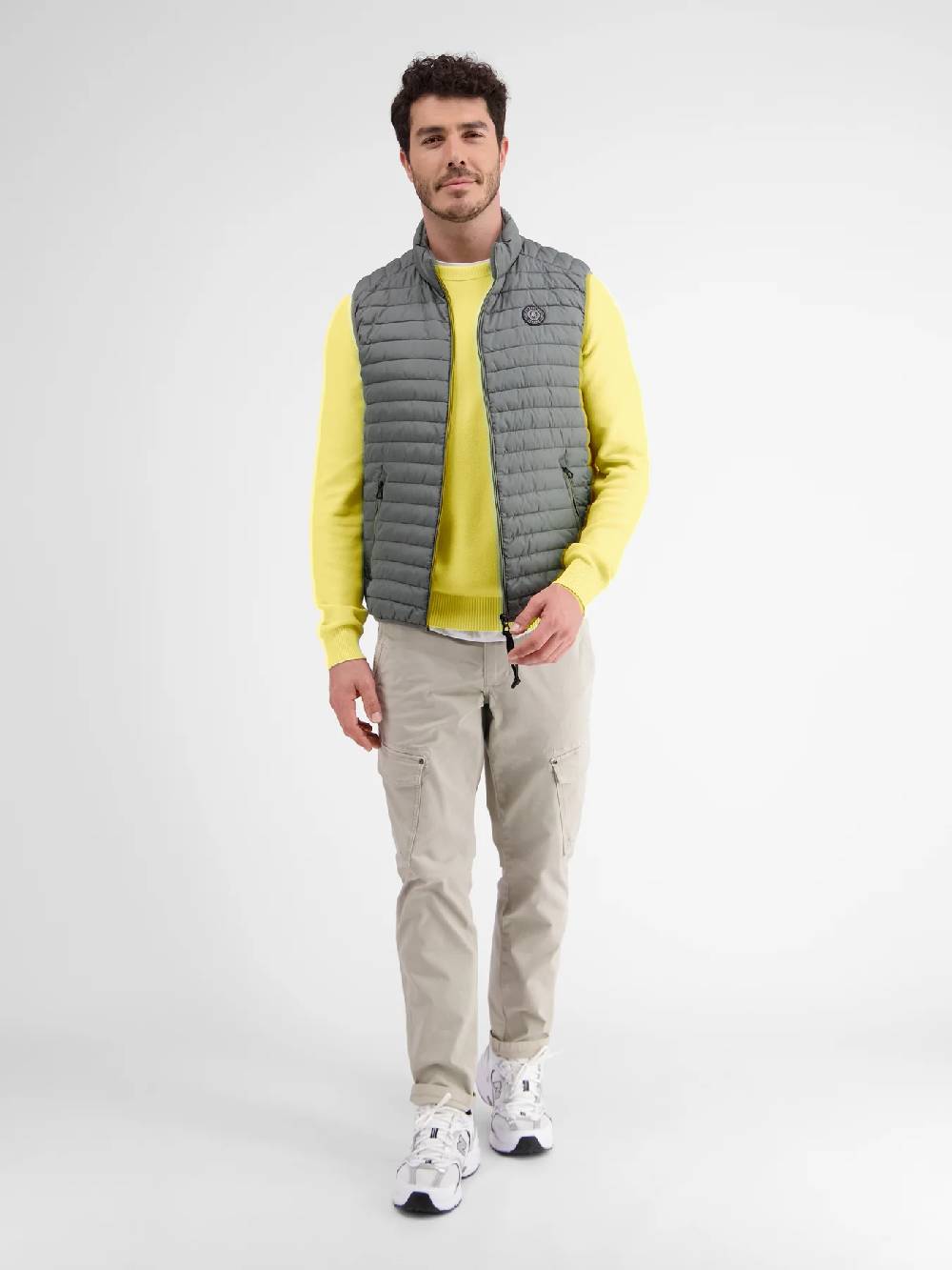 Lerros 23D5001 GEBREIDE TRUI MET RONDE HALS (518 PURE LEMON)