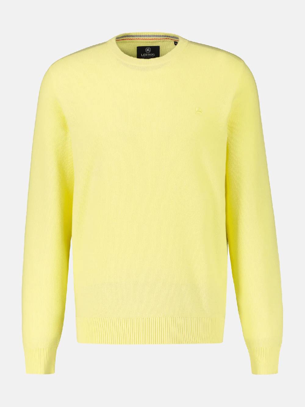 Lerros 23D5001 GEBREIDE TRUI MET RONDE HALS (518 PURE LEMON)