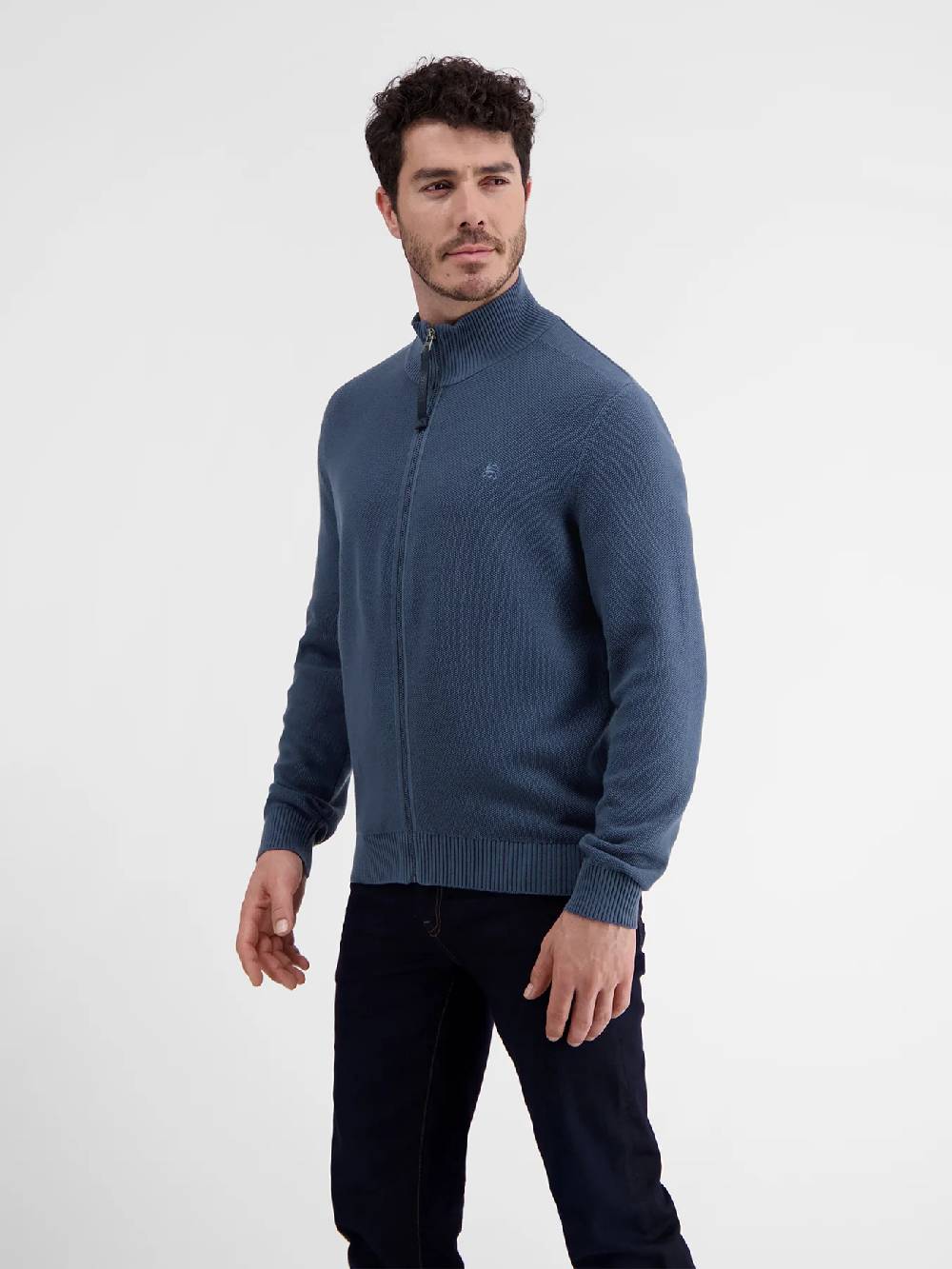 Lerros 23D5503 VEST MET OPSTAANDE KRAAG (448 STORM BLUE)