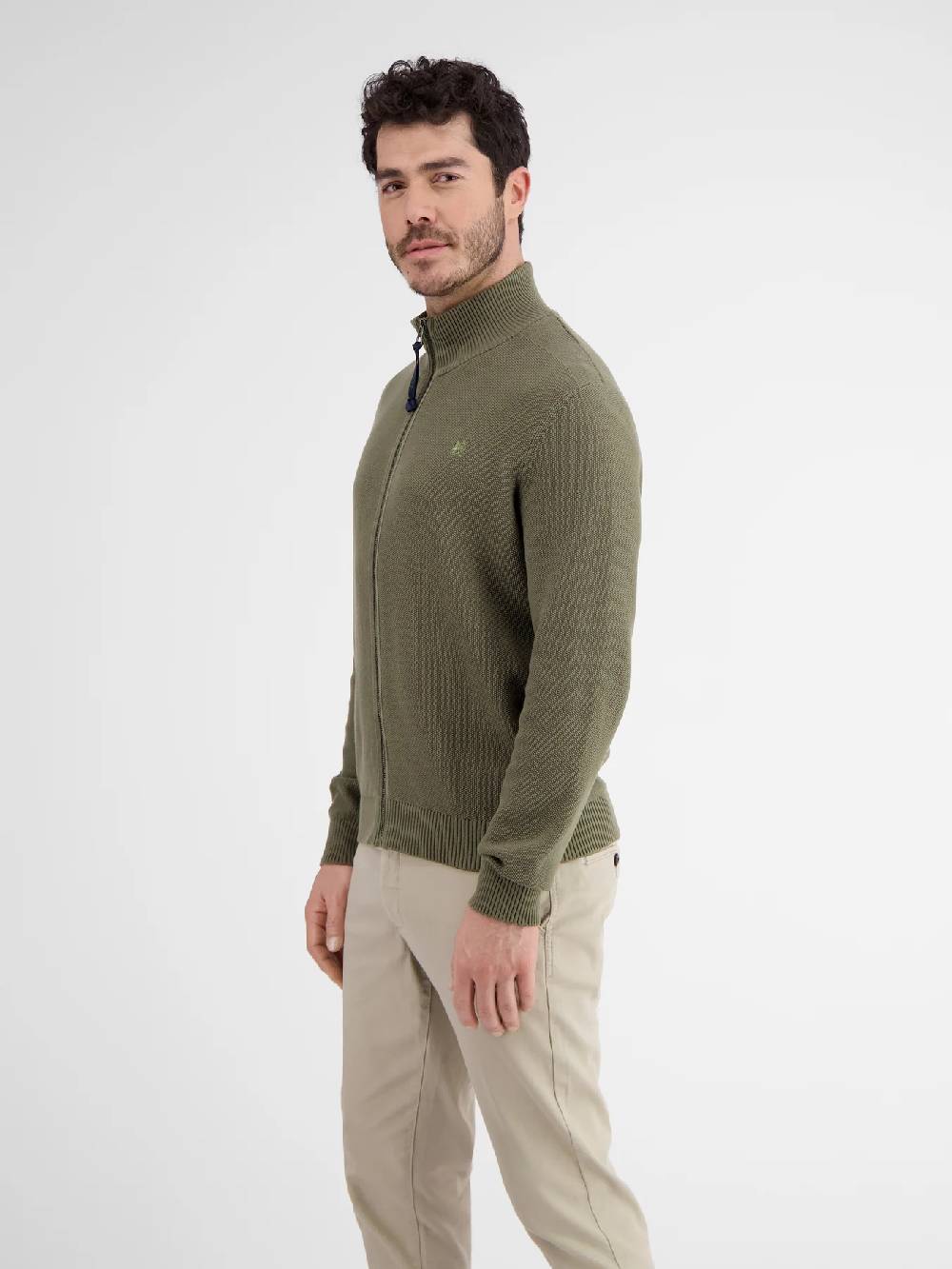 Lerros 23D5503 VEST MET OPSTAANDE KRAAG (659 AGED OLIVE)