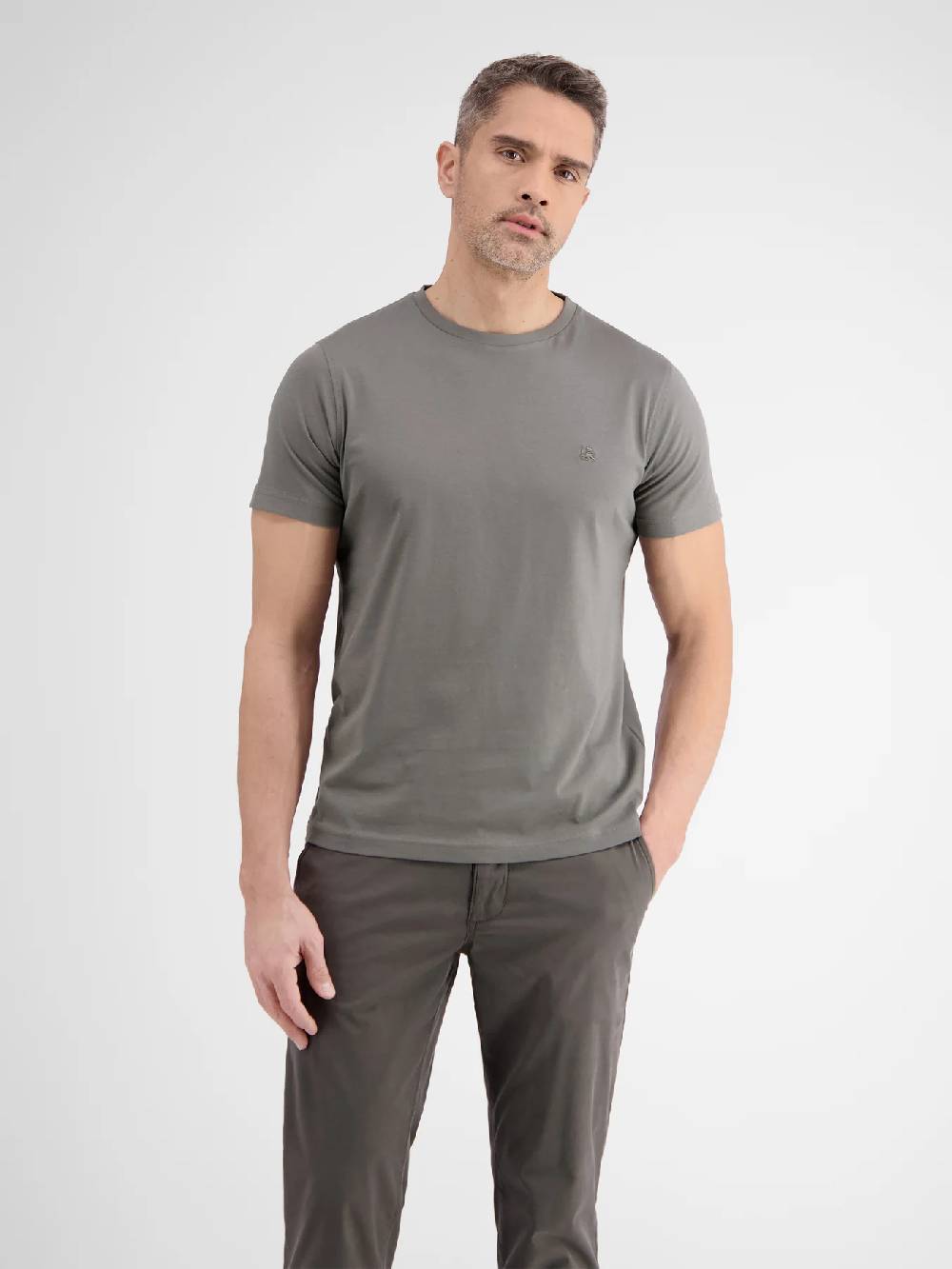 Lerros 2423000 EFFEN BASIC T-SHIRT LOGOSTEEK (277 BASALT GREY)