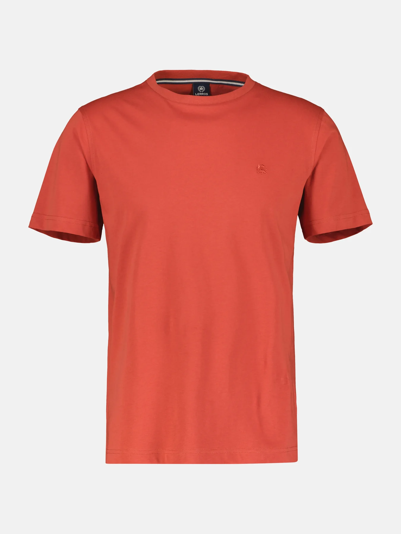 Lerros 2423000 EFFEN BASIC T-SHIRT LOGOSTEEK (327 DEEP CORAL RED)