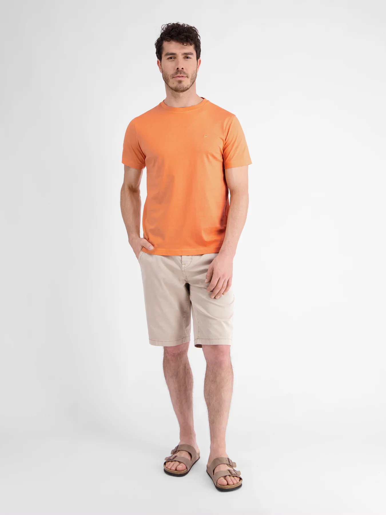 Lerros 2423000 EFFEN BASIC T-SHIRT LOGOSTEEK (927 MELLOW PEACH)