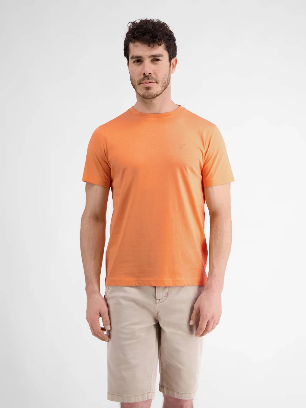 Lerros 2423000 EFFEN BASIC T-SHIRT LOGOSTEEK (927 MELLOW PEACH)