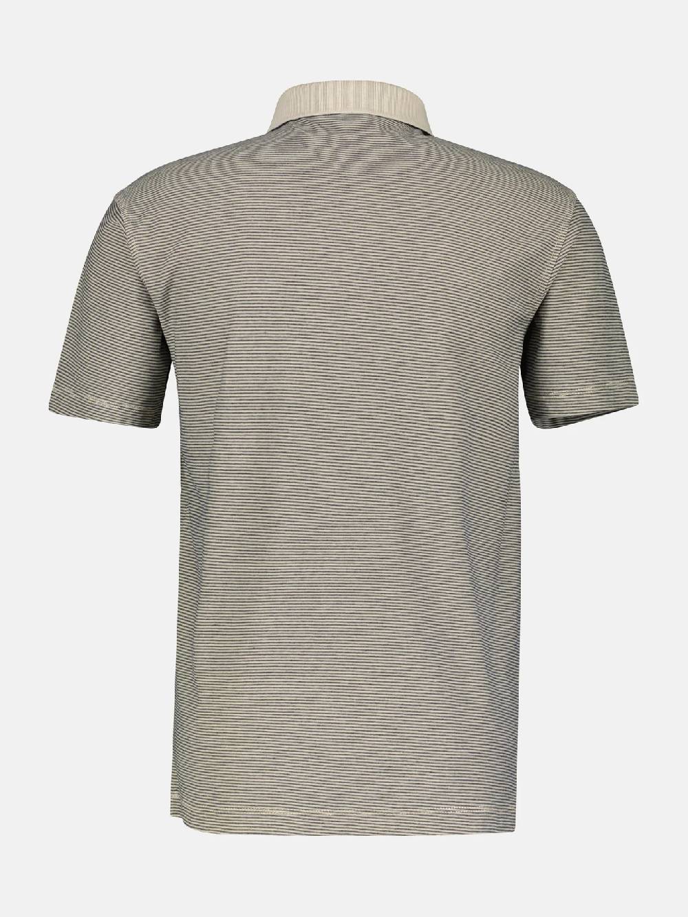 Lerros 2423211 GESTREEPT POLOSHIRT (705 LIGHT DUNE BEIGE)