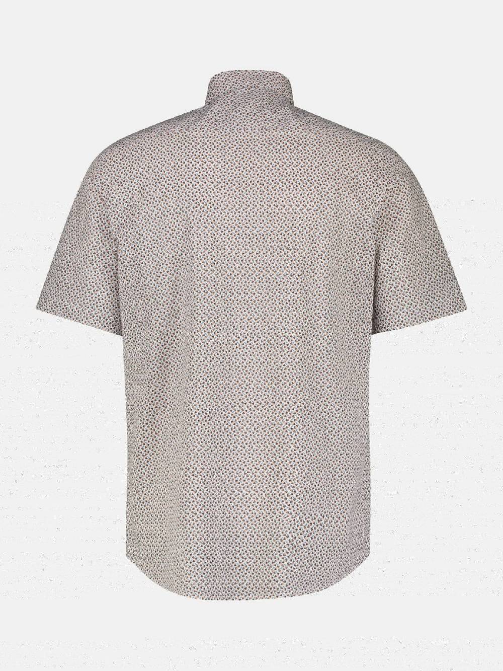 Lerros 2432303 SHIRT MET HALVE MOUW EN GEOMETRISCHE PRINT (927 MELLOW PEACH)