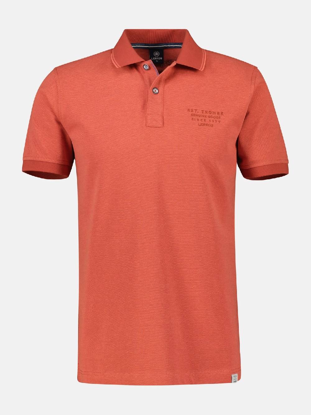 Lerros 2433239 TWEEKLEURIGE POLO (327 DEEP CORAL RED)