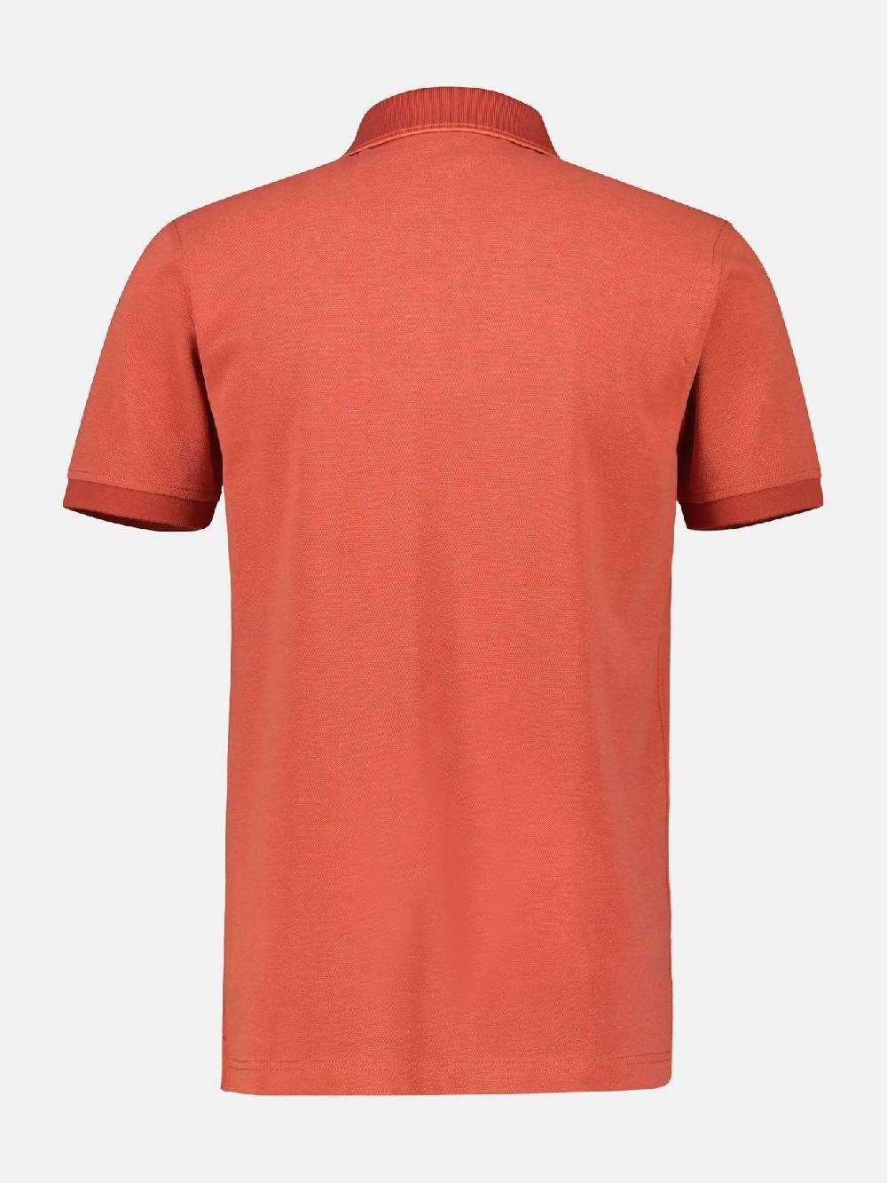 Lerros 2433239 TWEEKLEURIGE POLO (327 DEEP CORAL RED)