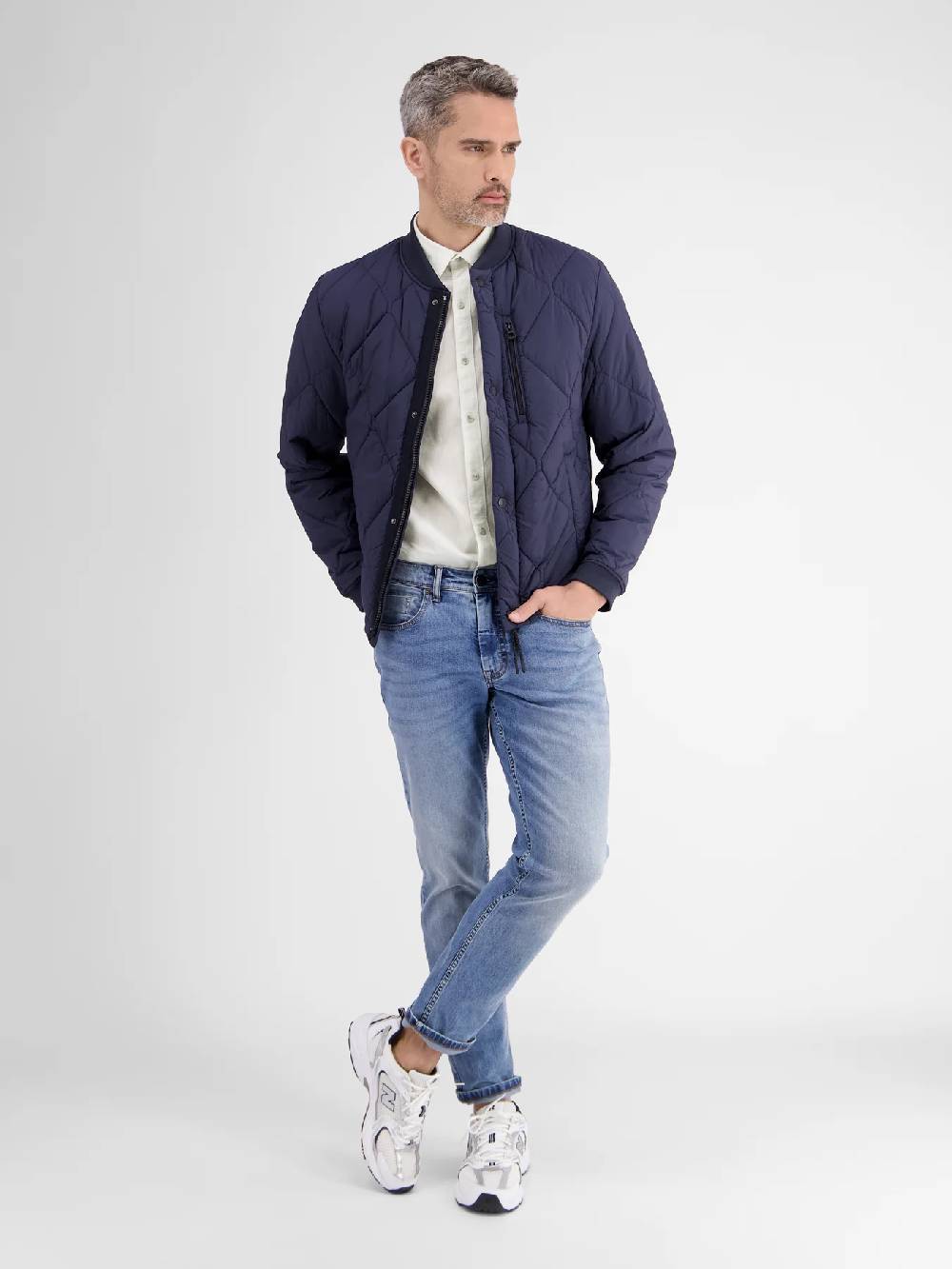 Lerros 2442010 CASUAL KATOENEN LINNEN OVERHEMD (100 WHITE)