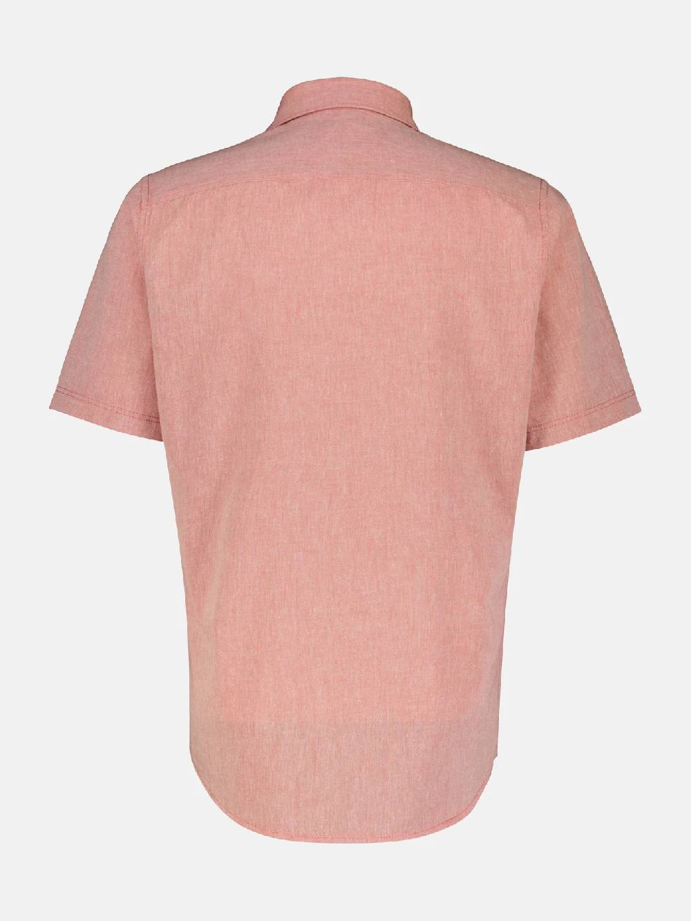 Lerros 2442010 CASUAL KATOENEN LINNEN OVERHEMD (327 DEEP CORAL RED)