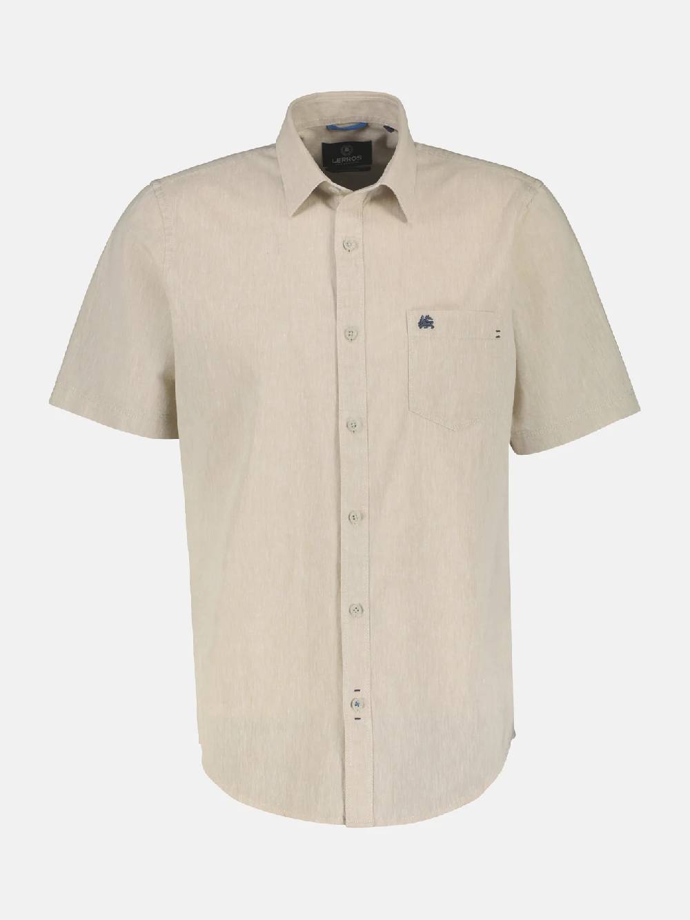Lerros 2442010 CASUAL KATOENEN LINNEN OVERHEMD (705 LIGHT DUNE BEIGE)