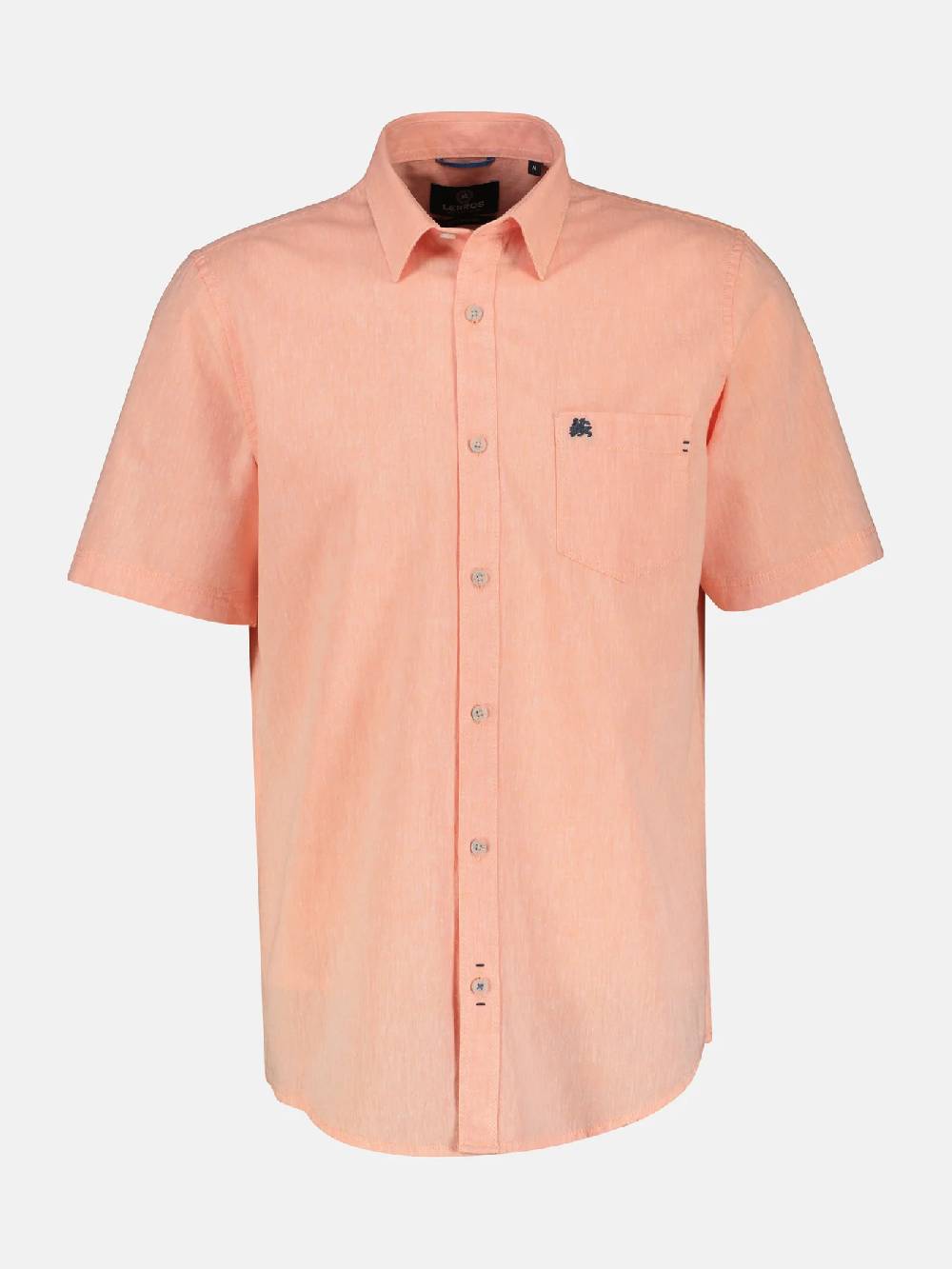 Lerros 2442010 CASUAL KATOENEN LINNEN OVERHEMD (927 MELLOW PEACH)