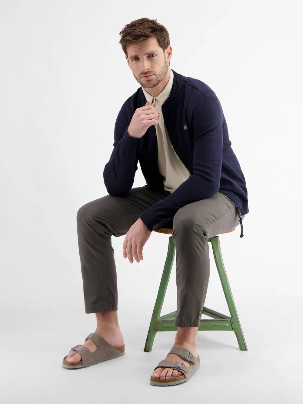 Lerros 2443204 POLOSHIRT IN SPORTIEVE WAFELPIQUÉKWALITEIT (705 LIGHT DUNE BEIGE)