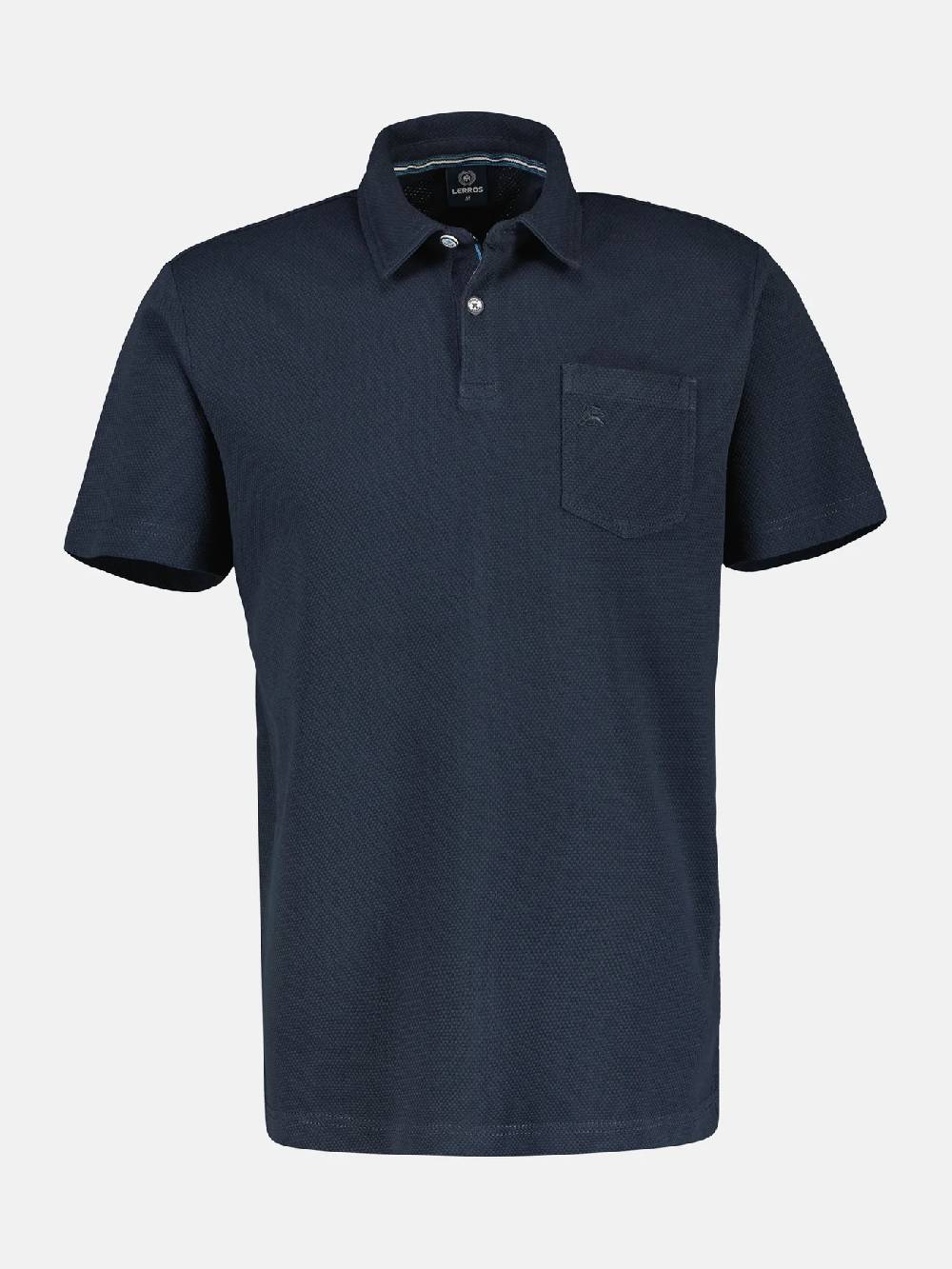 Lerros 2443204 POLOSHIRT IN SPORTIEVE WAFELPIQUÉKWALITEIT (485 CLASSIC NAVY)