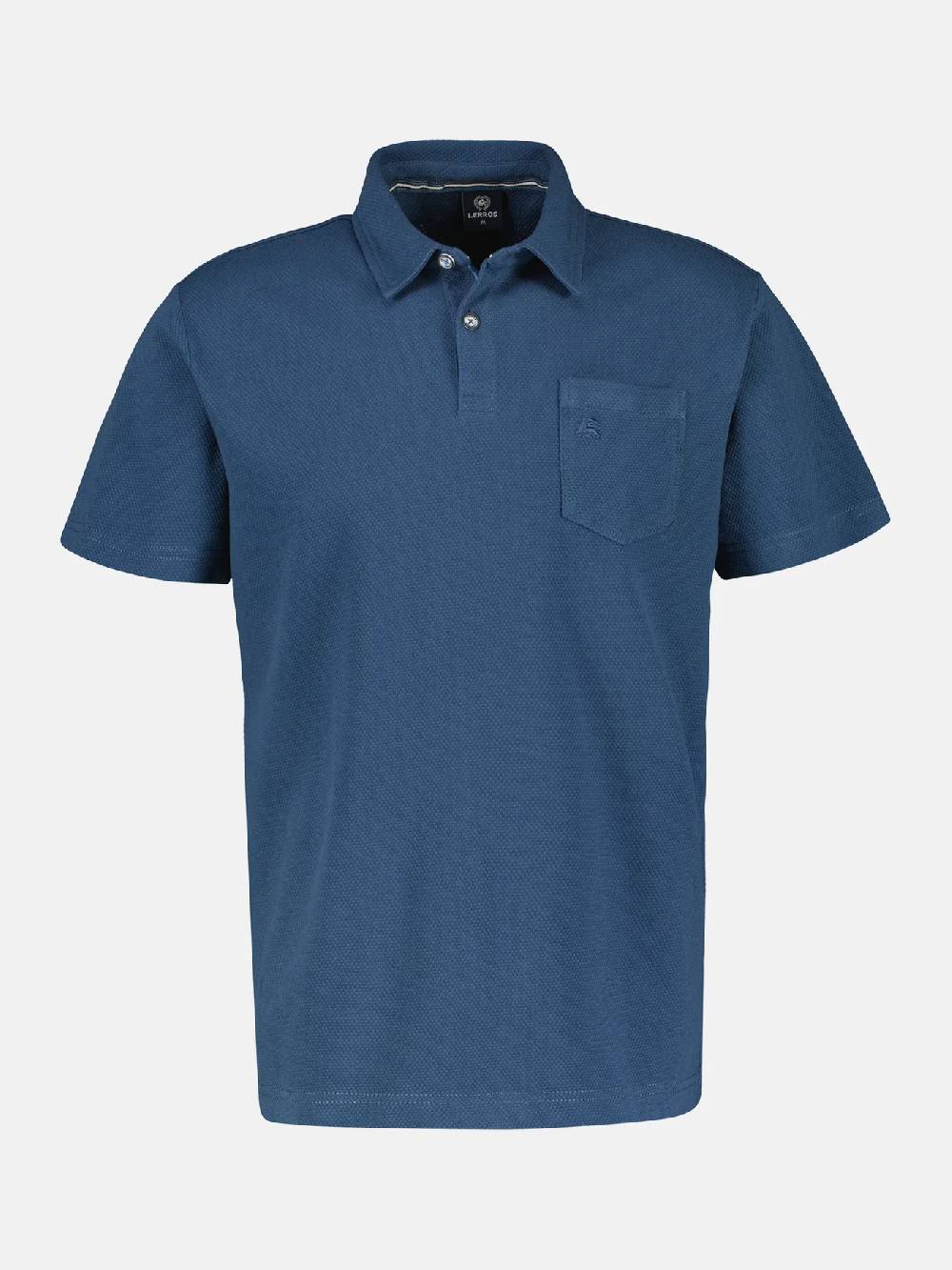 Lerros 2443204 POLOSHIRT IN SPORTIEVE WAFELPIQUÉKWALITEIT (448 STORM BLUE)