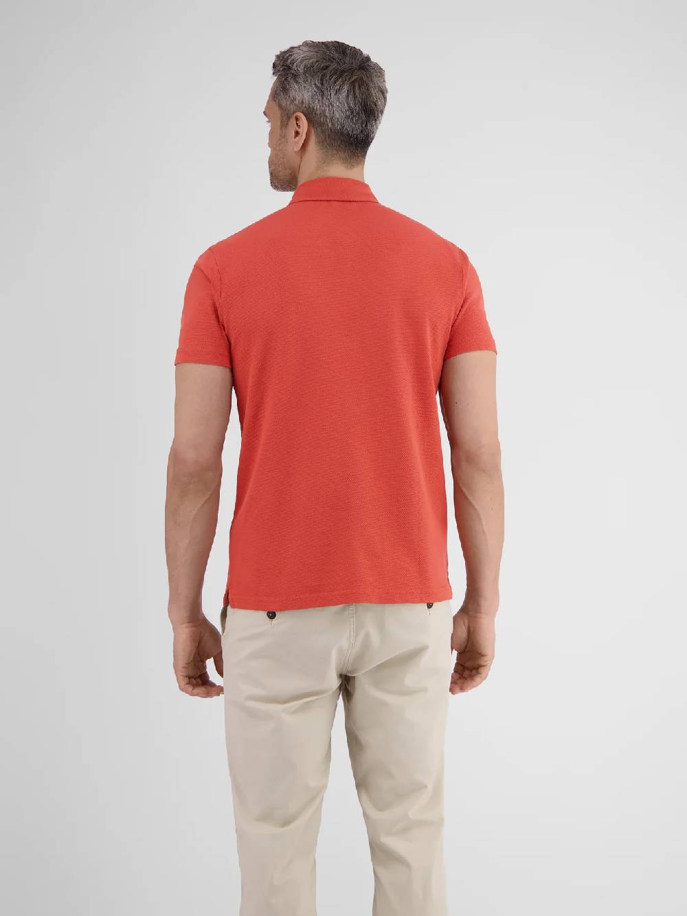 Lerros 2443204 POLOSHIRT IN SPORTIEVE WAFELPIQUÉKWALITEIT (327 DEEP CORAL RED)