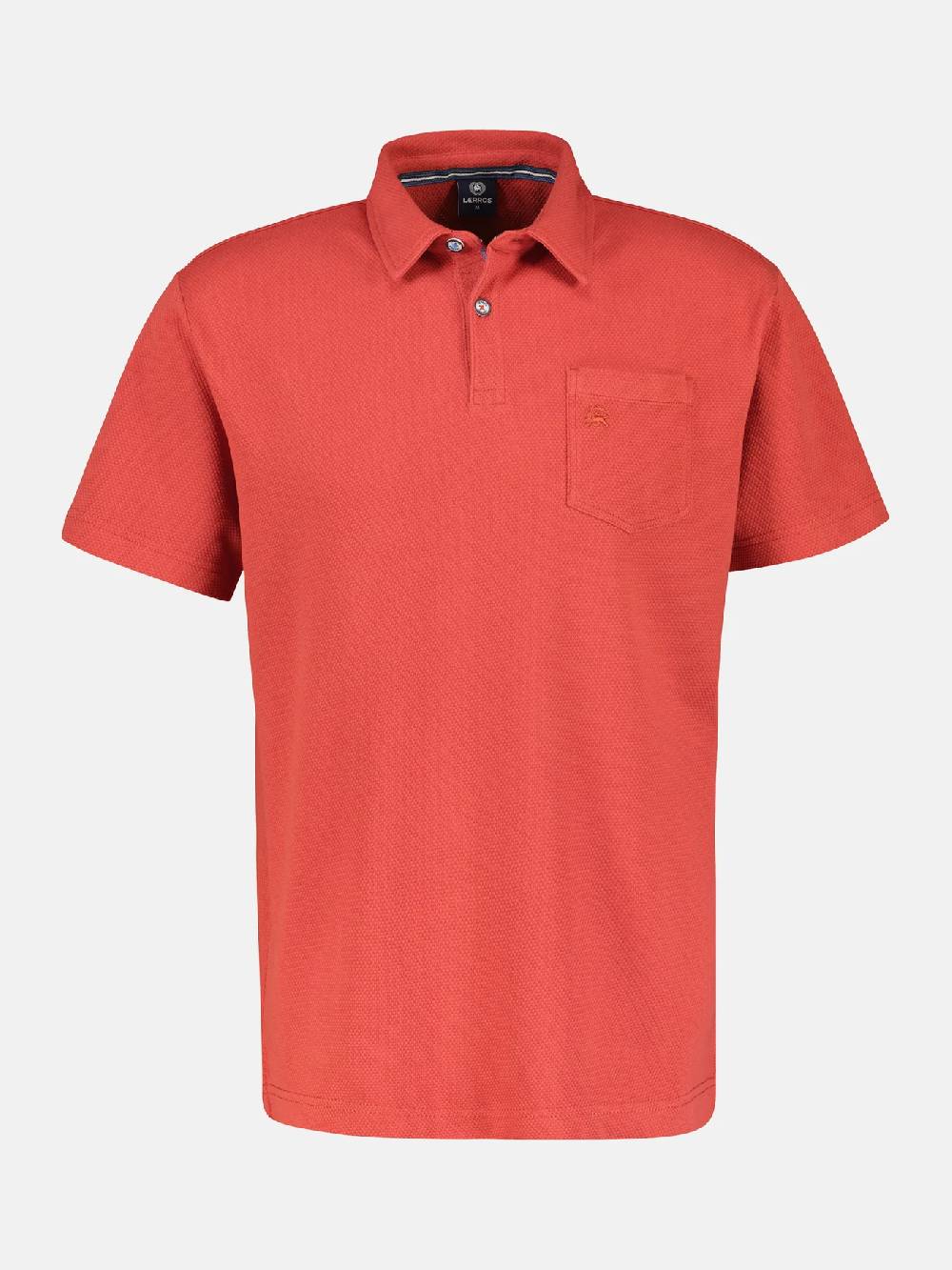 Lerros 2443204 POLOSHIRT IN SPORTIEVE WAFELPIQUÉKWALITEIT (327 DEEP CORAL RED)