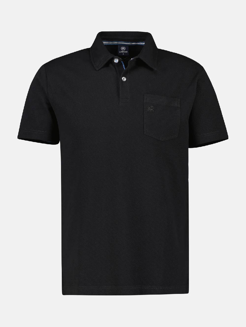Lerros 2443204 POLOSHIRT IN SPORTIEVE WAFELPIQUÉKWALITEIT (290 BLACK)
