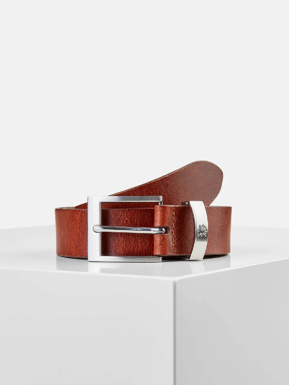 Lerros 5003007 RIEM MET METALEN ELEMENTEN (740 COGNAC)