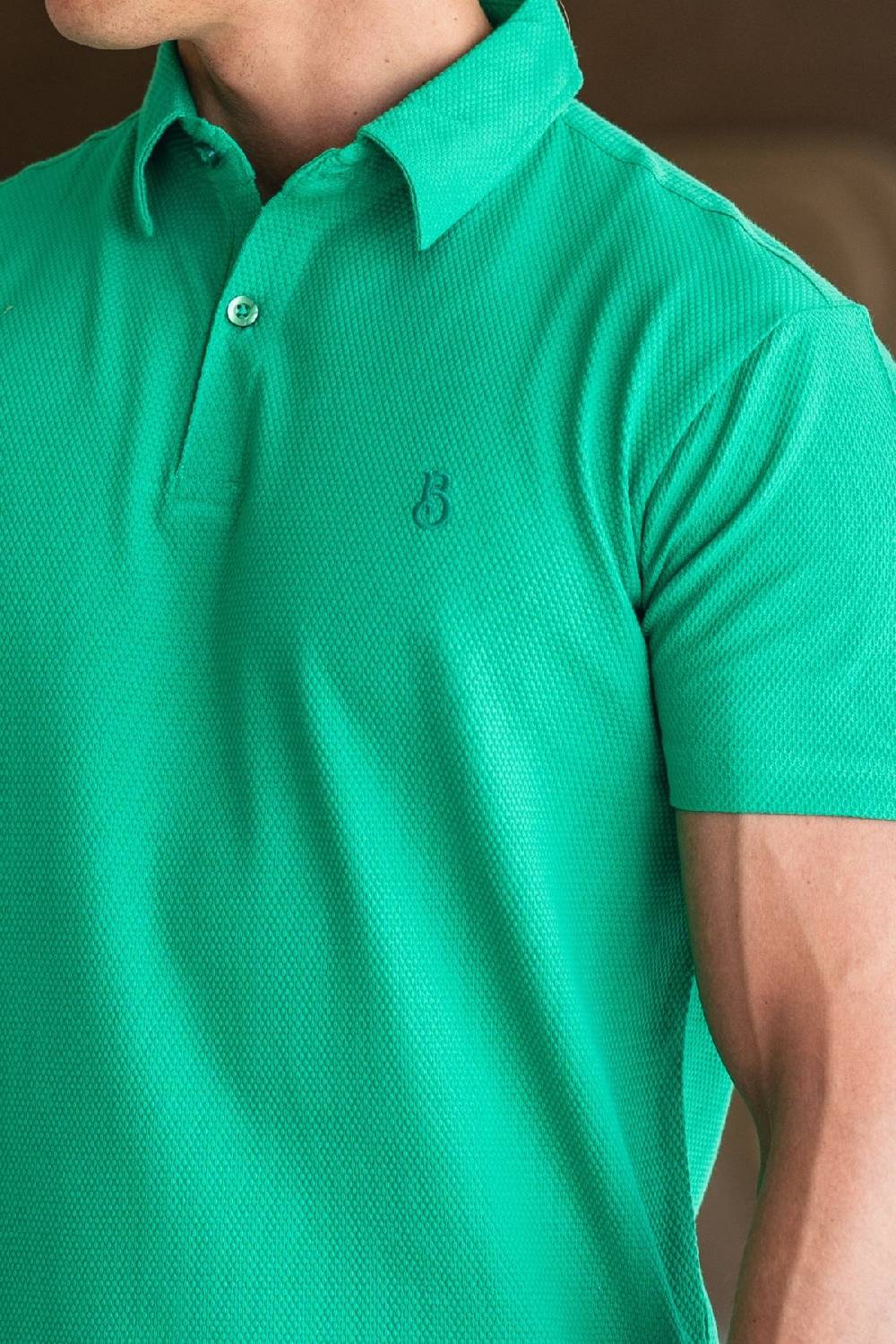 Boogaerts MAX WAFFLE POLO GREEN