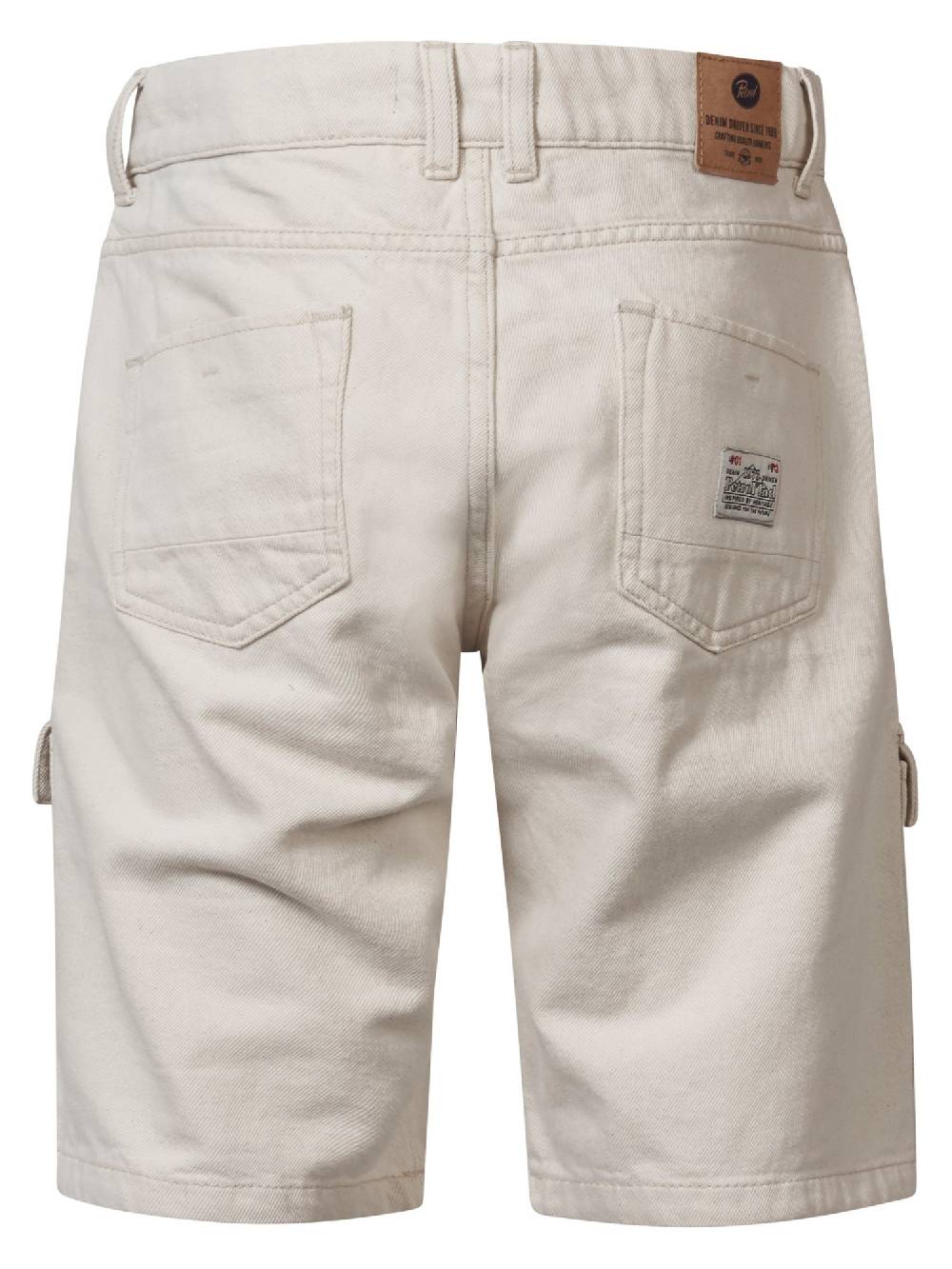 Petrol BUFFALO CARGO - Denim Short Relaxed Fit M-1040-SHO025 (antique White 0007)